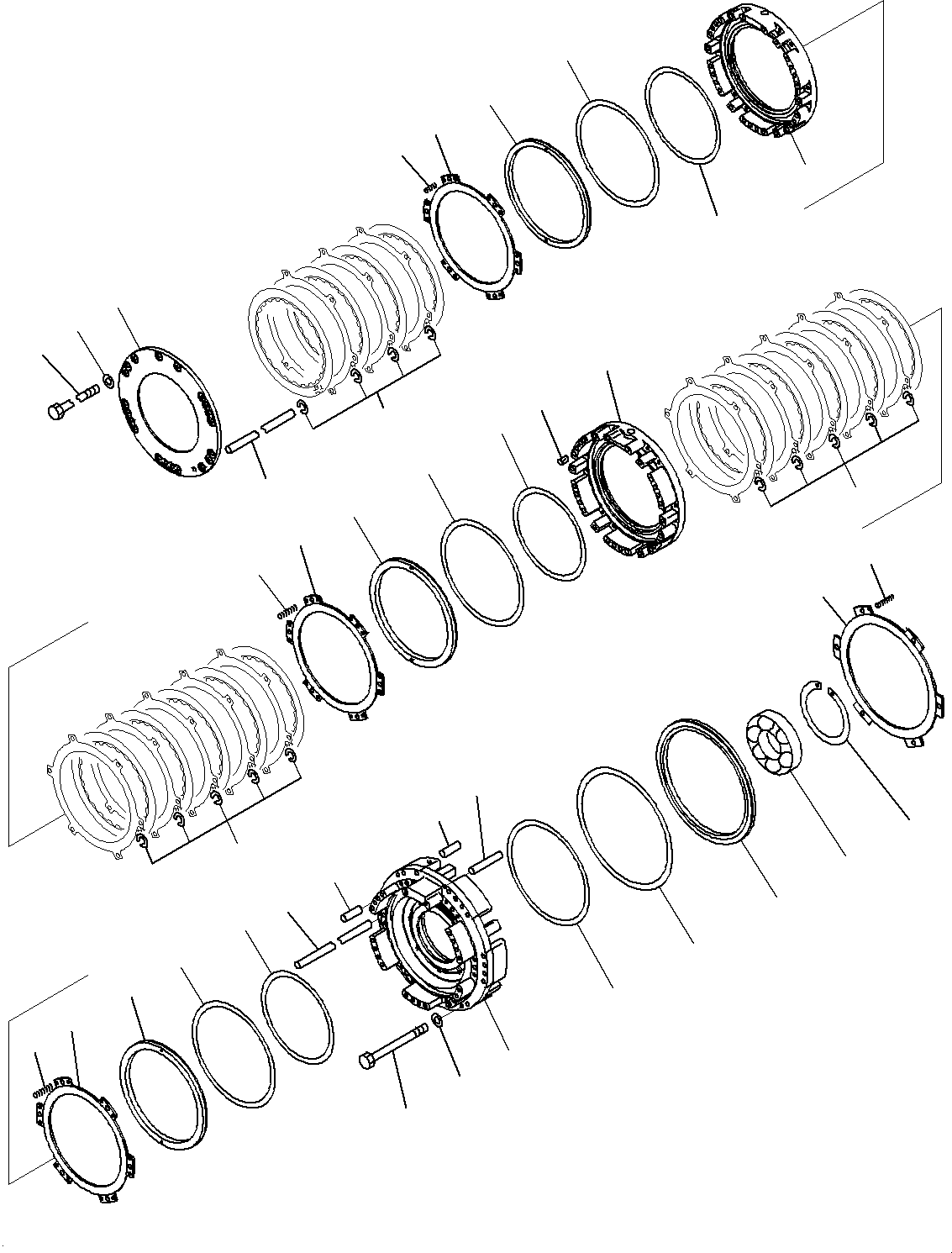 Komatsu parts book diagram for HD785-7 S/N 37001-UP (-40 deg C Spec.): TORQUE CONVERTER AND TRANSMISSION, 1ST AND 2ND SPEED CLUTCH AND REVERSE CLUTCH(#30001-)