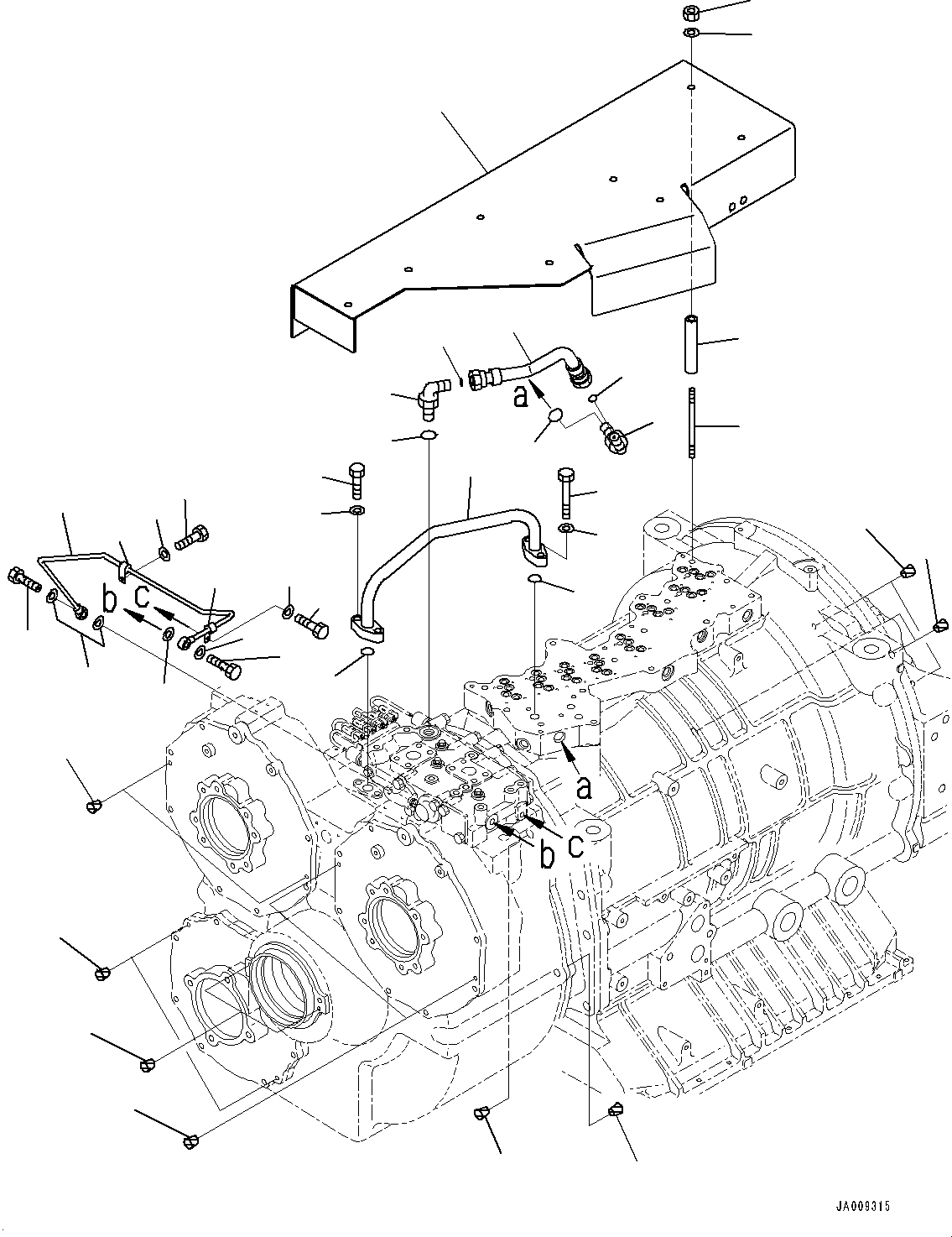 Komatsu parts book diagram for HD785-7 S/N 37001-UP (-40 deg C Spec.): TORQUE CONVERTER AND TRANSMISSION, DOCKING UNIT(#108944-)