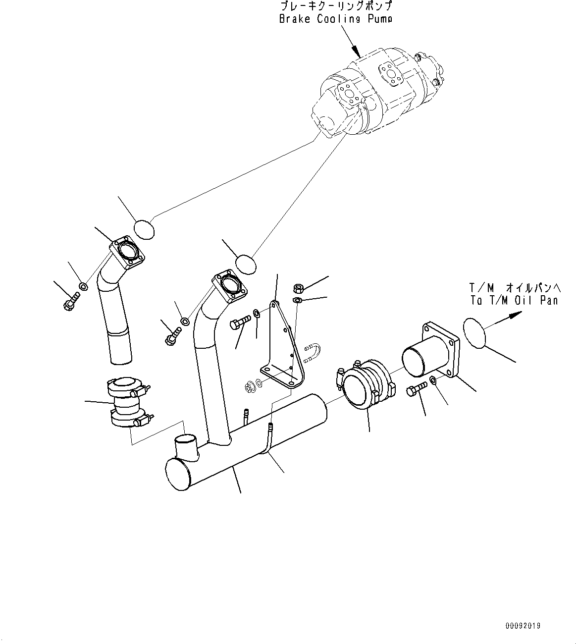 Komatsu parts book diagram for HD785-7 S/N 37001-UP (-40 deg C Spec.): TORQUE CONVERTER AND TRANSMISSION, SUCTION PIPING (2/2)(#30001-)