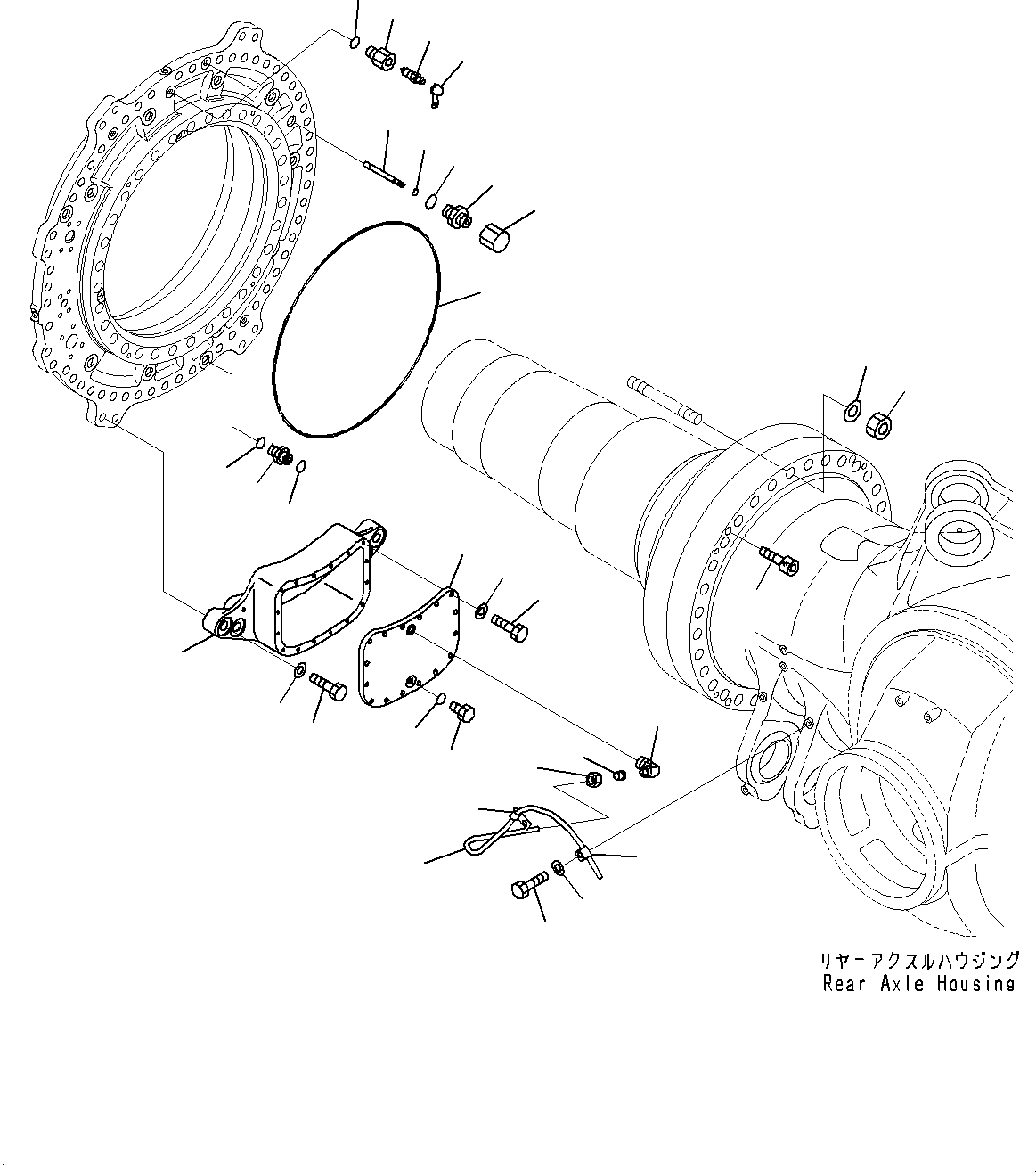 Komatsu parts book diagram for HD785-7 S/N 37001-UP (-40 deg C Spec.): REAR AXLE, FINAL DRIVE, BRAKE, R.H. (3/4)(#30001-)