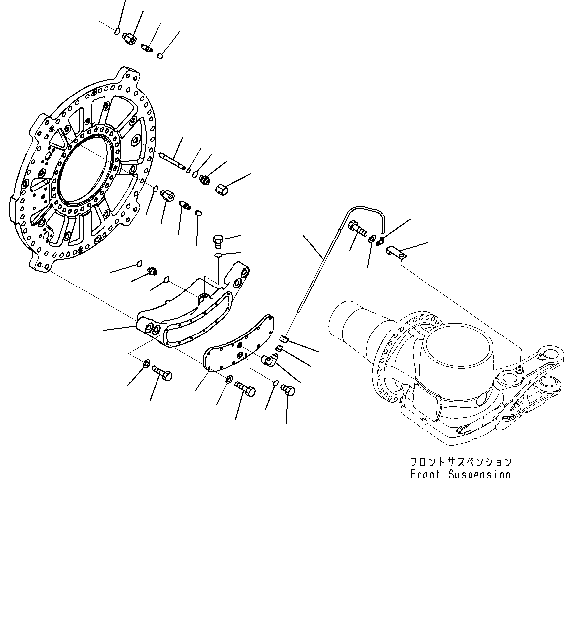 Komatsu parts book diagram for HD785-7 S/N 37001-UP (-40 deg C Spec.): FRONT AXLE, BRAKE, R.H. (3/3)(#31800-)