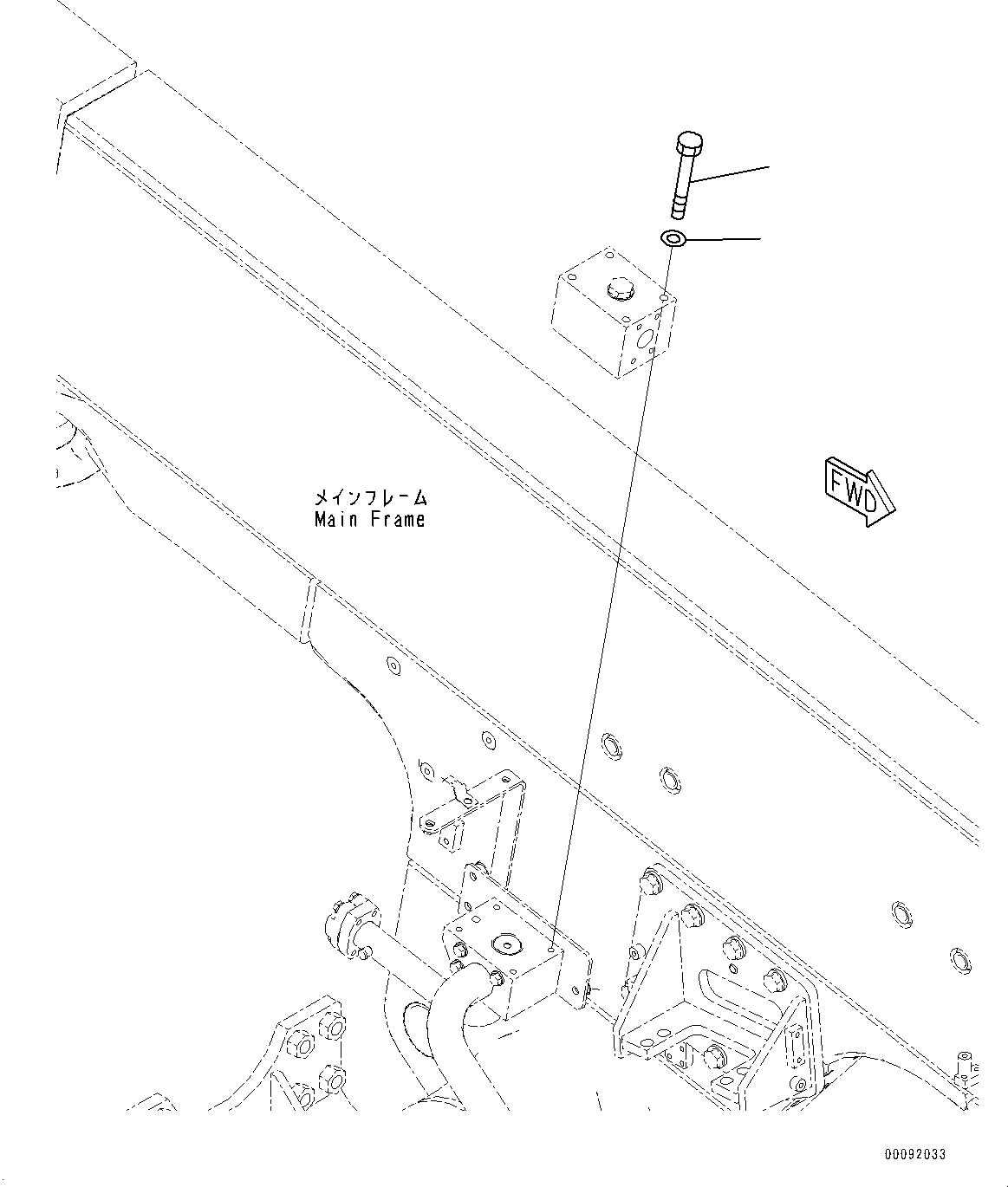 Komatsu parts book diagram for HD785-7 S/N 37001-UP (-40 deg C Spec.): BRAKE CONTROL VALVE, MOUNTING(#30001-)