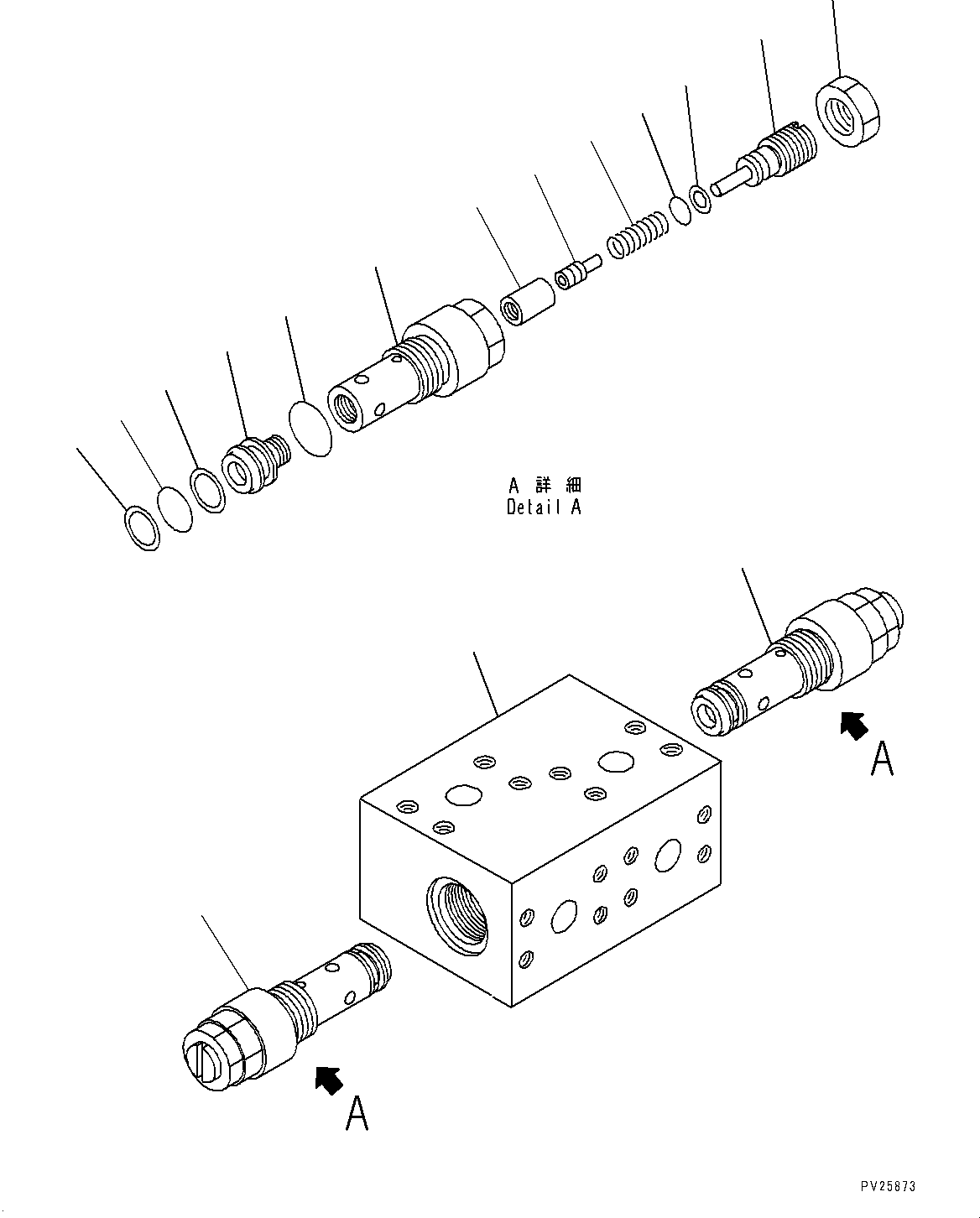 Komatsu parts book diagram for HD785-7 S/N 37001-UP (-40 deg C Spec.): РУЛЕВ. УПРАВЛЕНИЕ И ПОДЪЕМ ГИДРОЛИНИЯ, CROSS OVER КЛАПАН(№-)