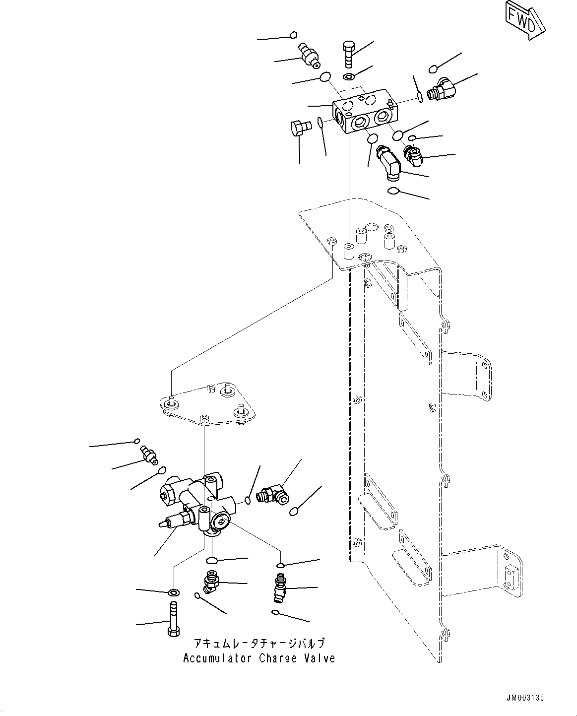 Komatsu parts book diagram for HD785-7 S/N 37001-UP (-40 deg C Spec.): ACCUMULATOR, VALVE RELATED PARTS(#30001-)
