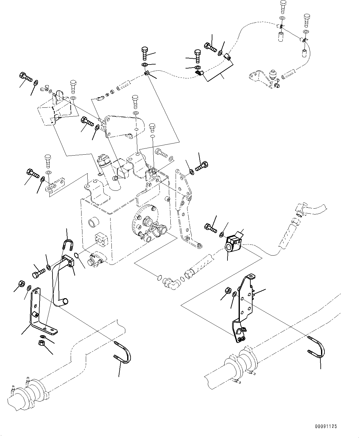 Komatsu parts book diagram for HD785-7 S/N 37001-UP (-40 deg C Spec.): BRAKE PIPING, TANK RELATED PARTS (2/2)(#30001-)