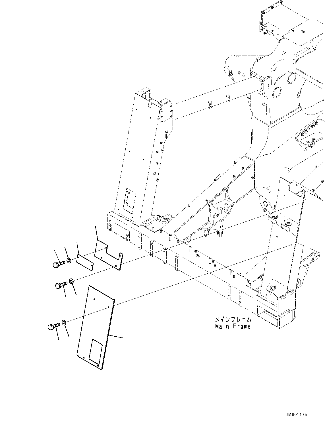 Komatsu parts book diagram for HD785-7 S/N 37001-UP (-40 deg C Spec.): FRONT SUPPORT, BRACKET (1/2)(#30001-)