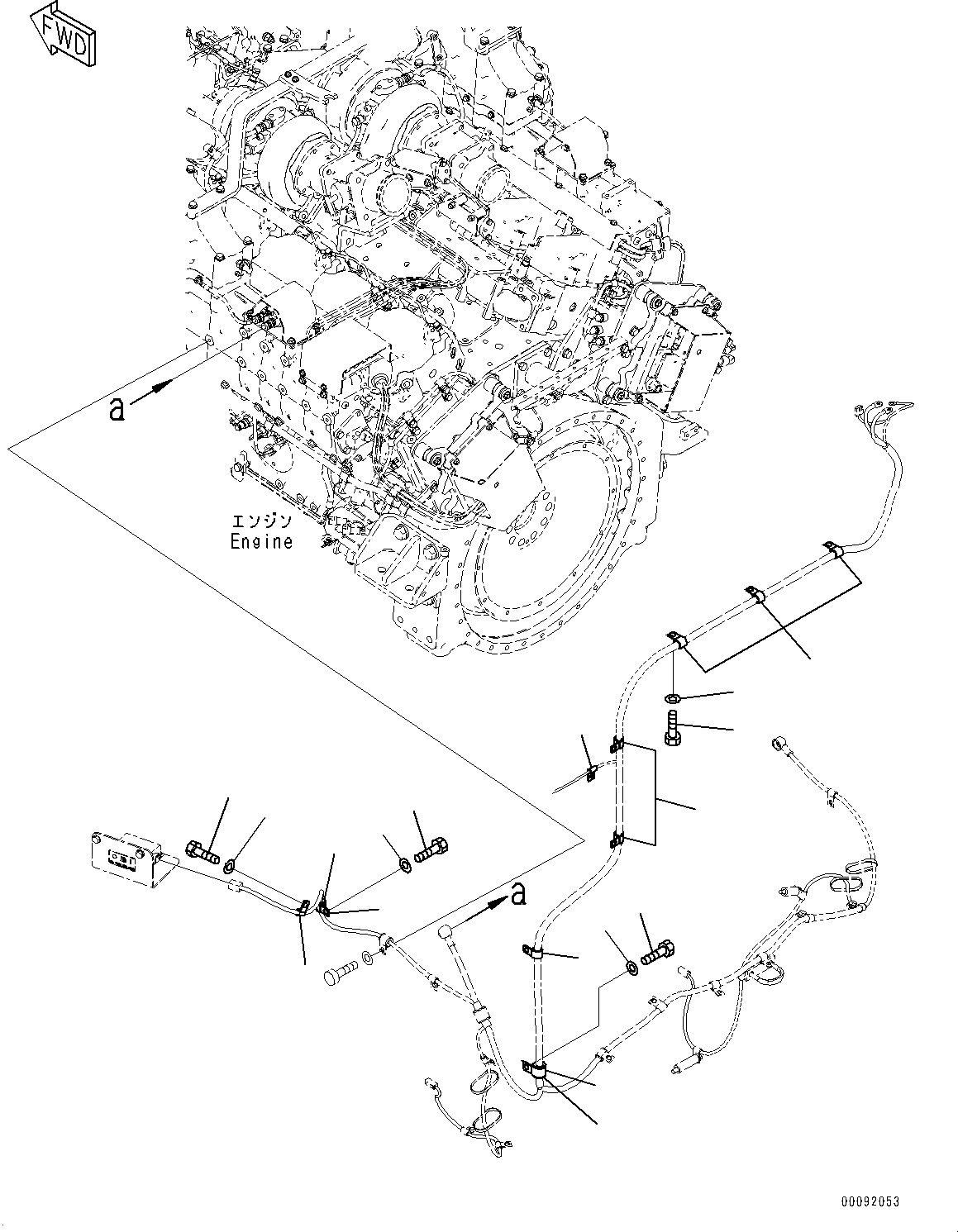 Komatsu parts book diagram for HD785-7 S/N 37001-UP (-40 deg C Spec.): ENGINE SPEED CONTROL, MOUNTING PARTS(#30001-)
