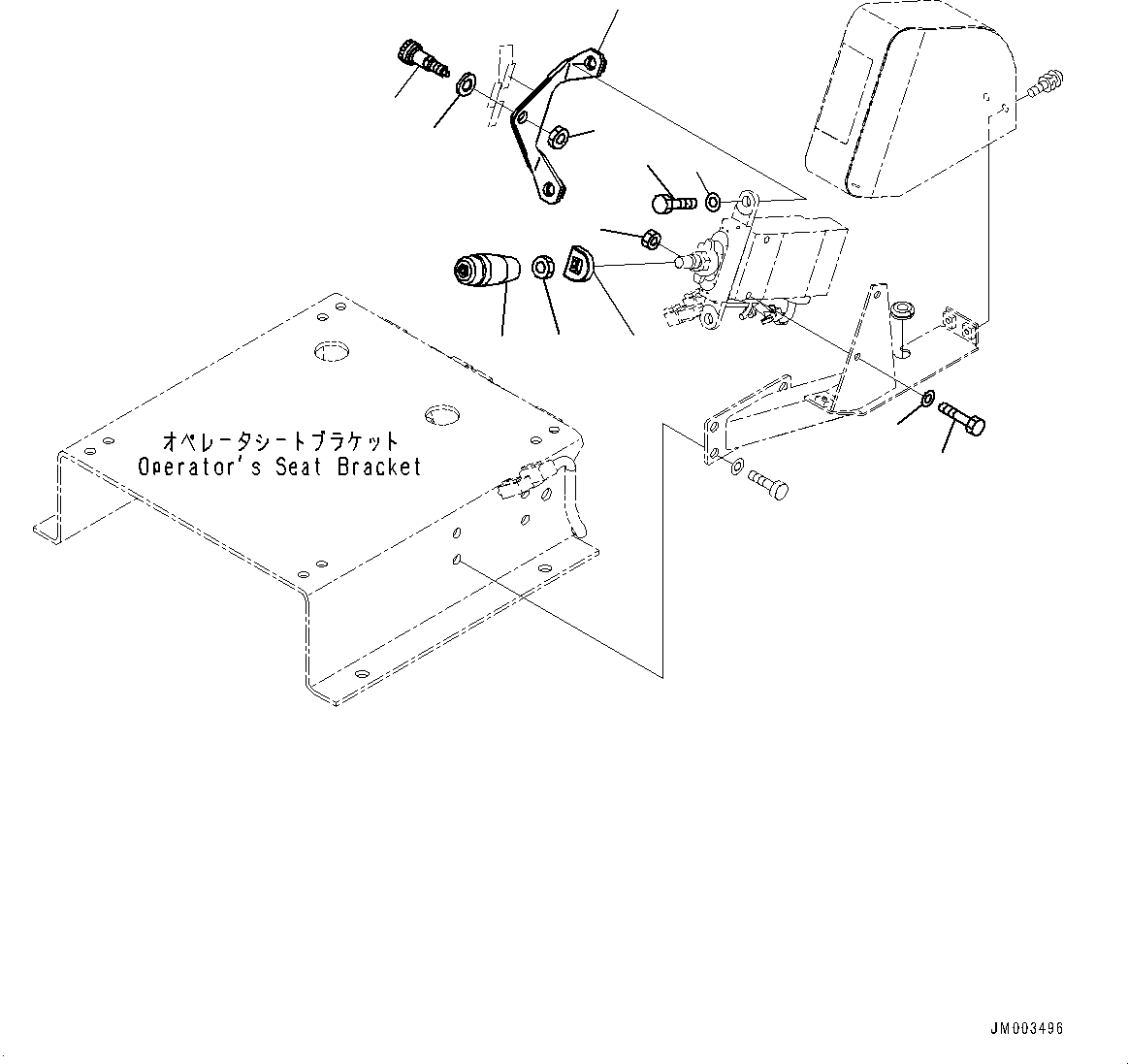 Komatsu parts book diagram for HD785-7 S/N 37001-UP (-40 deg C Spec.): OPERATOR'S SEAT, DUMP CONTROL (2/2)(#37001-)