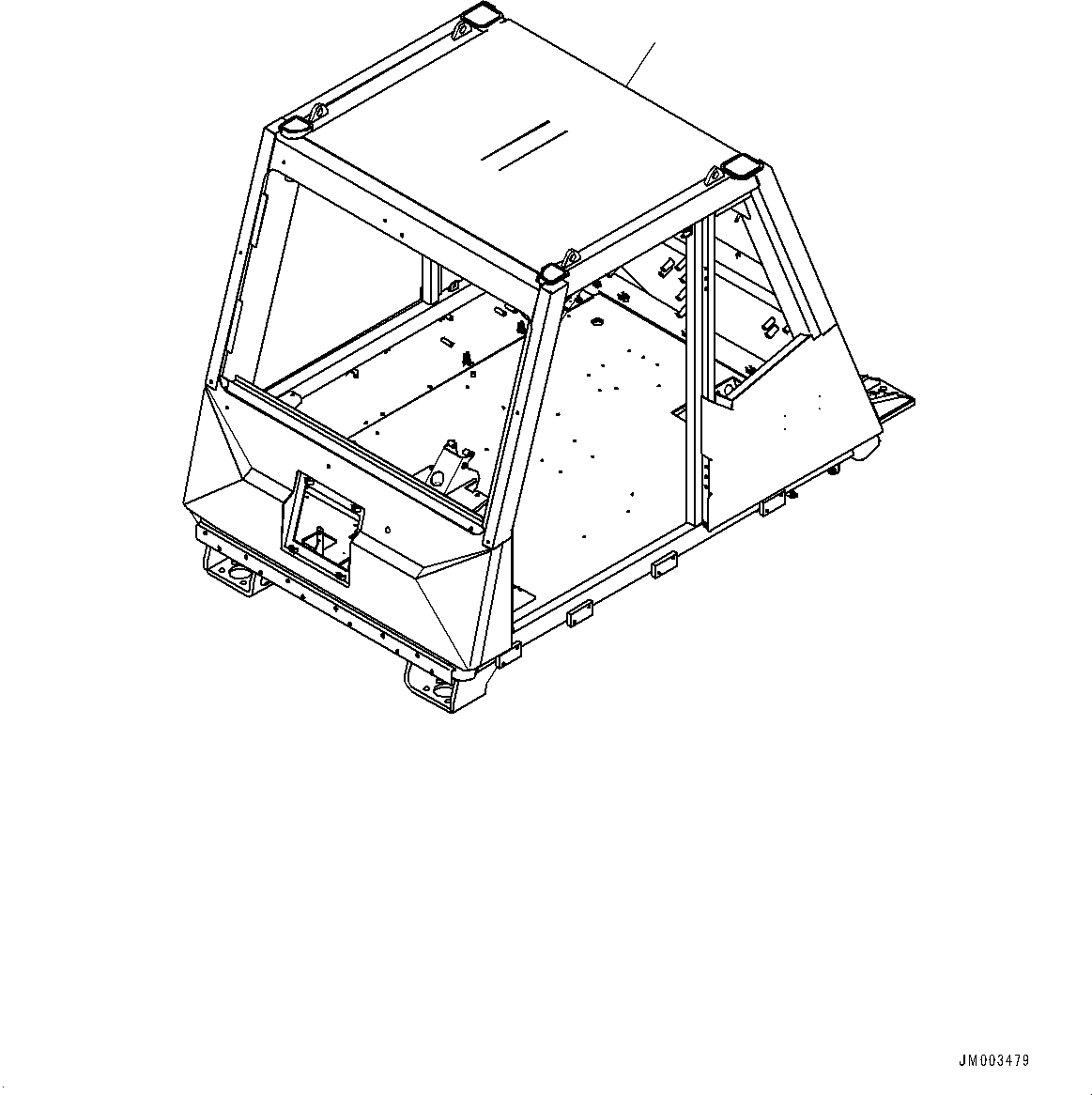 Komatsu parts book diagram for HD785-7 S/N 37001-UP (-40 deg C Spec.): CAB, CAB BODY(#37001-)