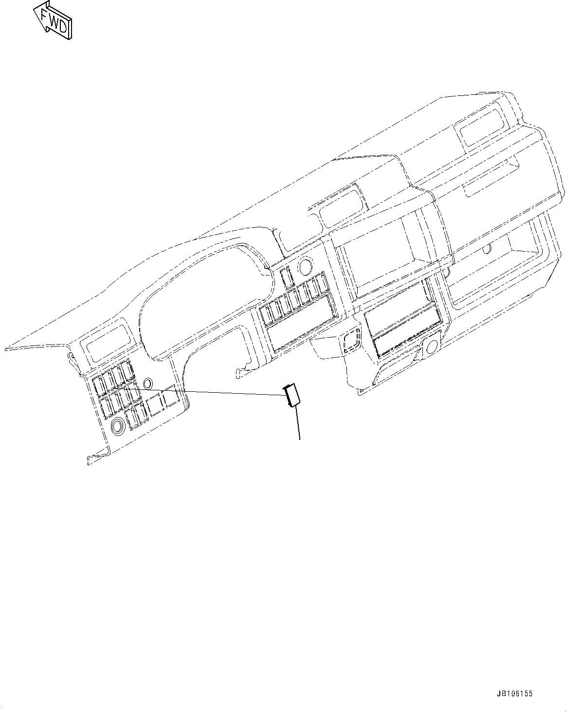 Komatsu parts book diagram for HD785-7 S/N 37001-UP (-40 deg C Spec.): CAB, SWITCH LESS CAP 2 PIECES(#37001-)