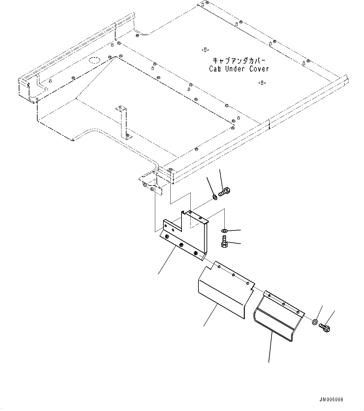 Komatsu parts book diagram for HD785-7 S/N 37001-UP (-40 deg C Spec.): CAB MOUNTING COVER, FRONT, L.H.(#30717-)