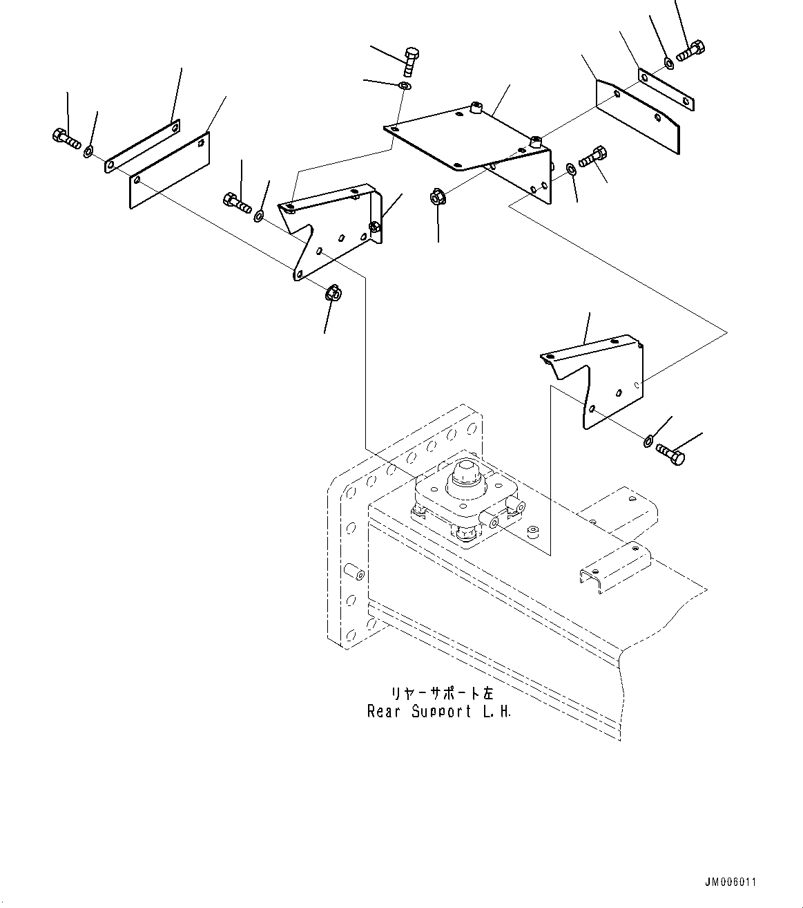 Komatsu parts book diagram for HD785-7 S/N 37001-UP (-40 deg C Spec.): CAB MOUNTING COVER, REAR, R.H.(#30717-)