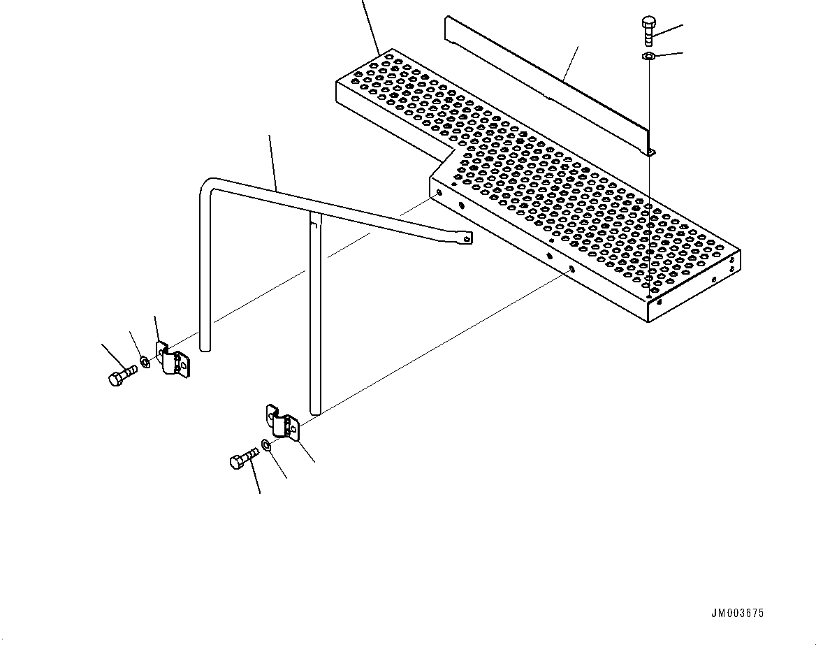 Komatsu parts book diagram for HD785-7 S/N 37001-UP (-40 deg C Spec.): CAB STEP, FRONT STEP(#30001-)