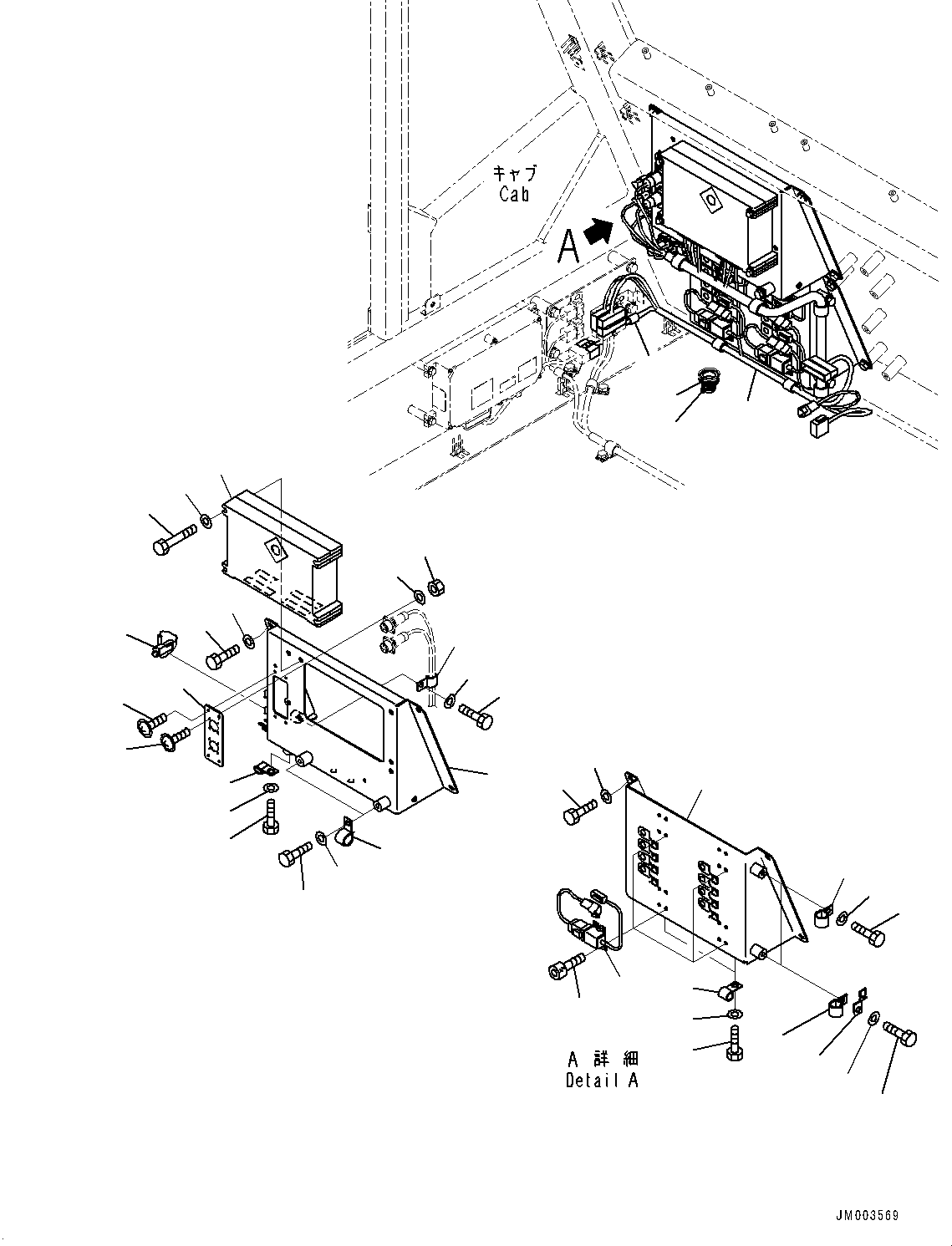 Komatsu parts book diagram for HD785-7 S/N 37001-UP (-40 deg C Spec.): KOMTRAX CONTROLLER, VHMS(#37001-)