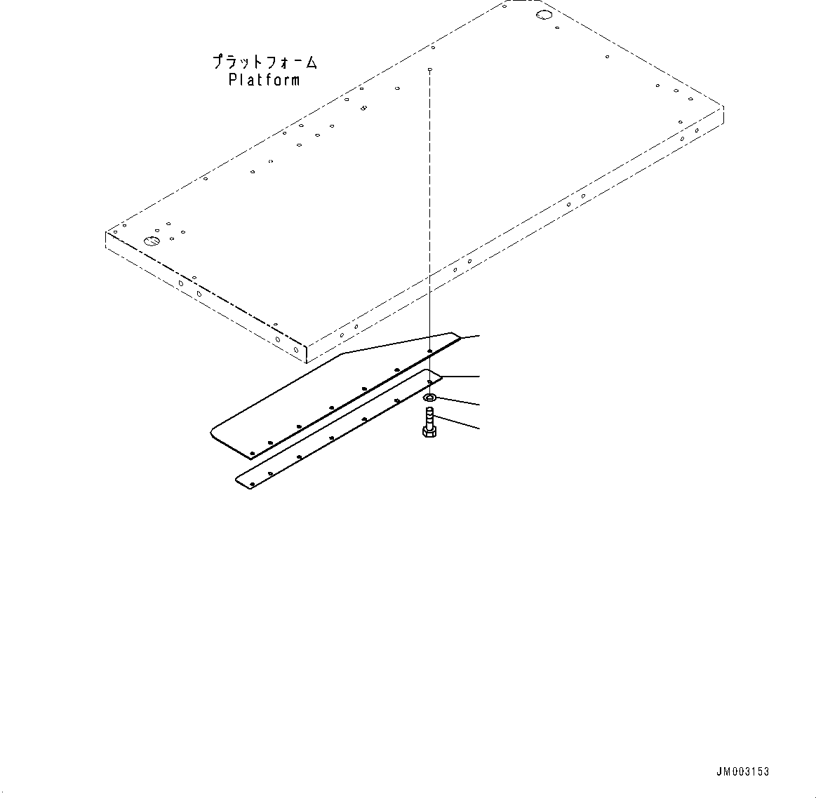 Komatsu parts book diagram for HD785-7 S/N 37001-UP (-40 deg C Spec.): PLATFORM GROUP, MUDGUARD(#30001-)
