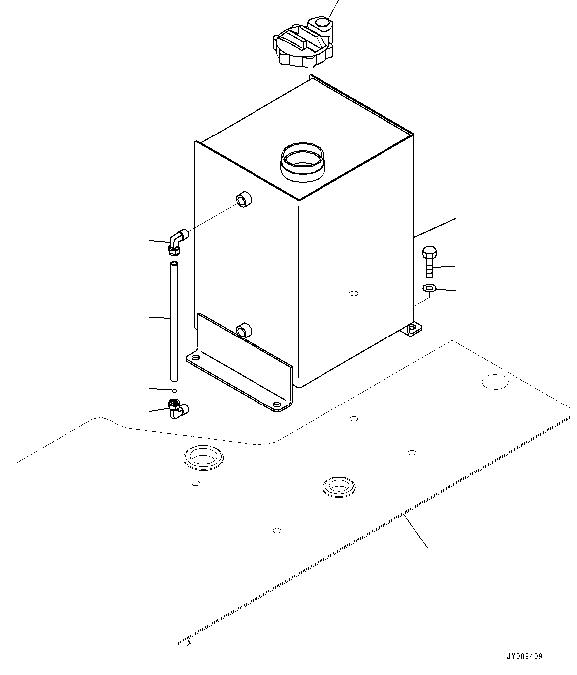 Komatsu parts book diagram for HD785-7 S/N 37001-UP (-40 deg C Spec.): COOLANT RESERVOIR TANK, (#30001-)