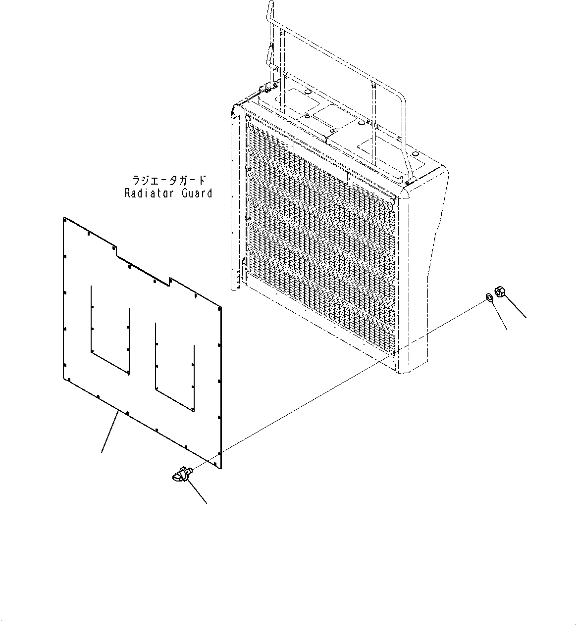 Komatsu parts book diagram for HD785-7 S/N 37001-UP (-40 deg C Spec.): RADIATOR CURTAIN, (#30001-)