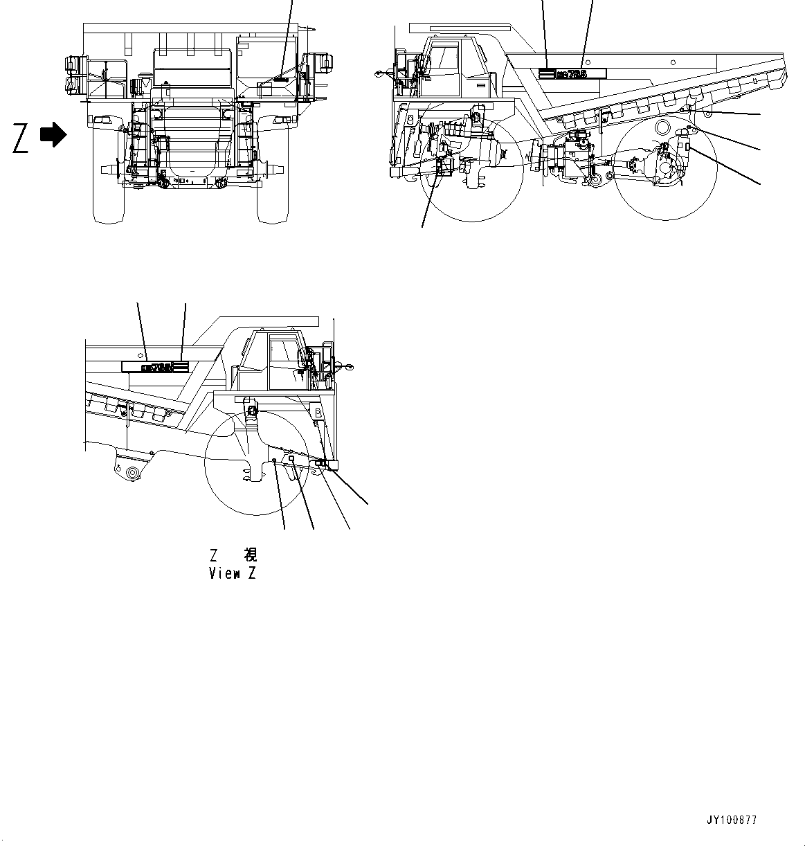 Komatsu parts book diagram for HD785-7 S/N 37001-UP (-40 deg C Spec.): MARKS AND PLATES, (1/2)(#37001-)