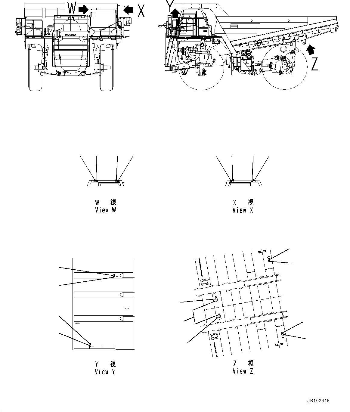 Komatsu parts book diagram for HD785-7 S/N 37001-UP (-40 deg C Spec.): PLATE, TIE-OFF, (#30001-)
