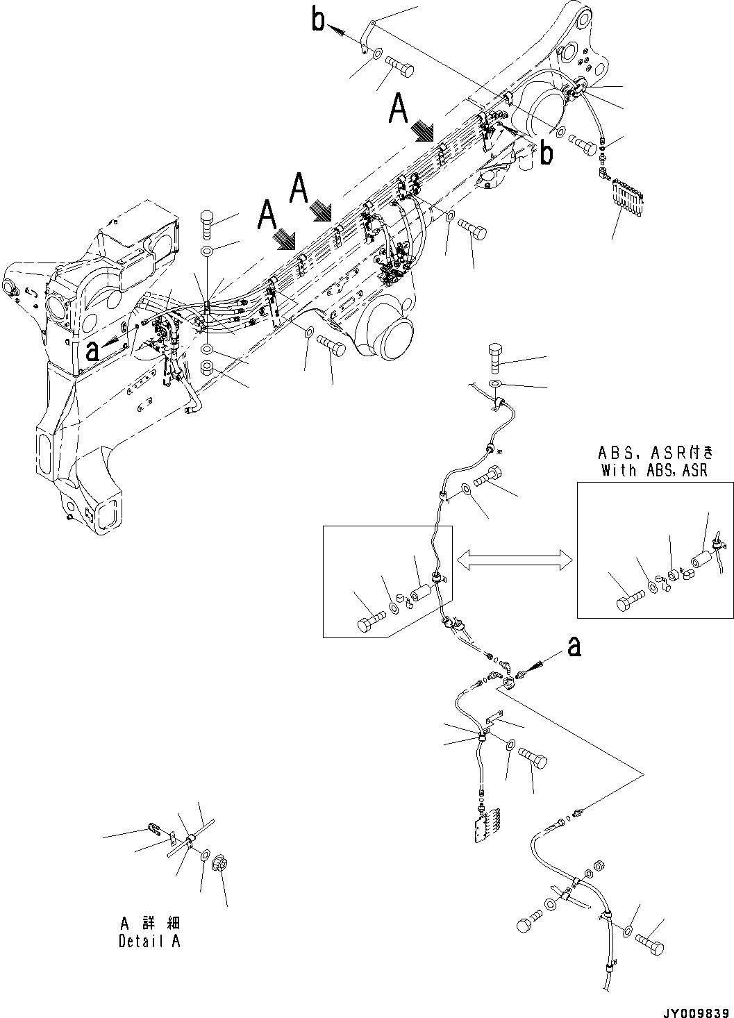 Komatsu parts book diagram for HD785-7 S/N 37001-UP (-40 deg C Spec.): AUTO-GREASING SYSTEM PIPING, HIGH PRESSURE LUBRICATION PIPING (2/2)(#30001-)