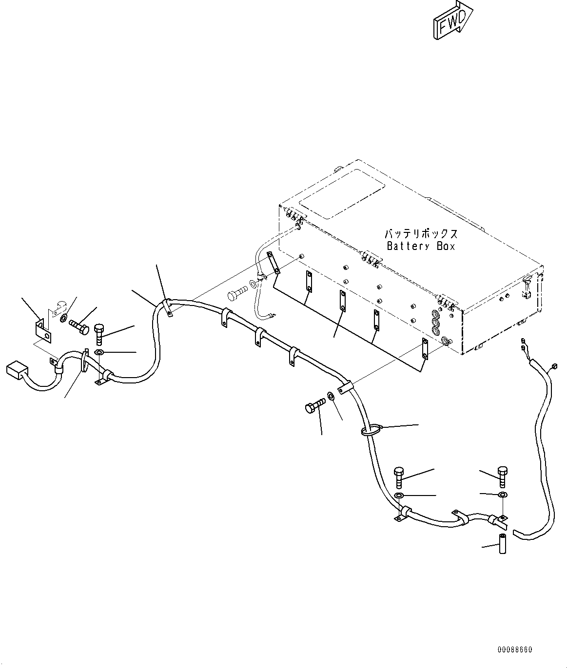 Komatsu parts book diagram for HD785-7 S/N 37001-UP (-40 deg C Spec.): AUTO-GREASING SYSTEM PIPING, WIRING HARNESS(#30001-)