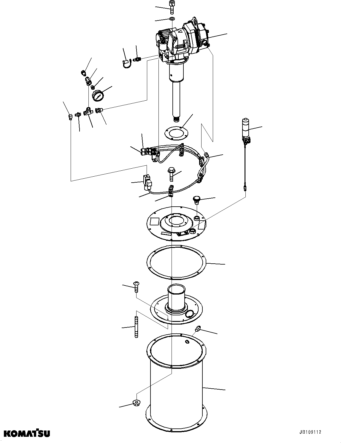 Komatsu parts book diagram for HD785-7 S/N 37001-UP (-40 deg C Spec.): AUTO-GREASING SYSTEM, INNER PARTS, GREASE PUMP (1/3)(#34112-)