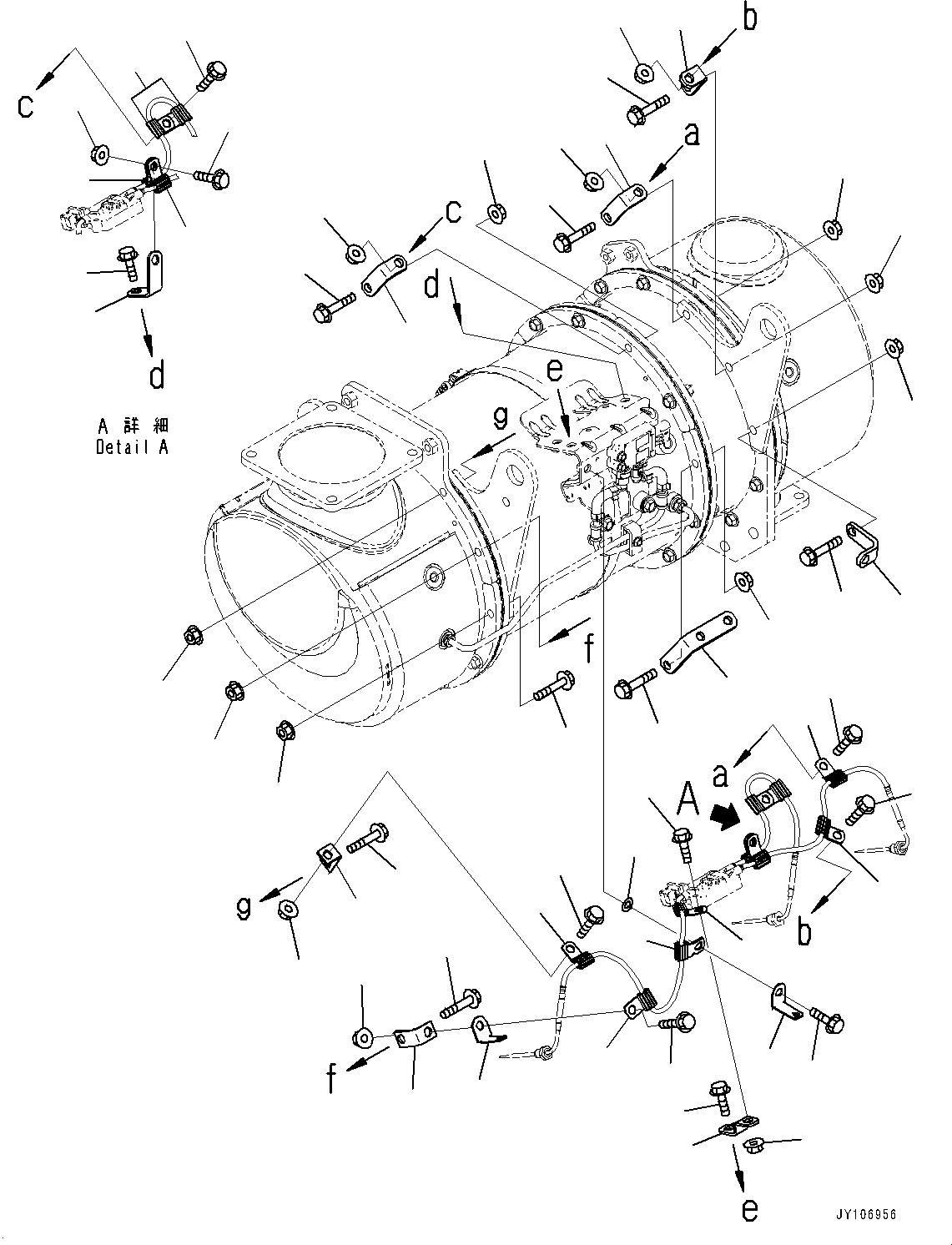 Komatsu parts book diagram for PC490LC-11 S/N 87001-UP: EXHAUST, INNER PARTS, KOMATSU DIESEL PARTICULATE FILTER (KDPF) (2/2)(#85161-)