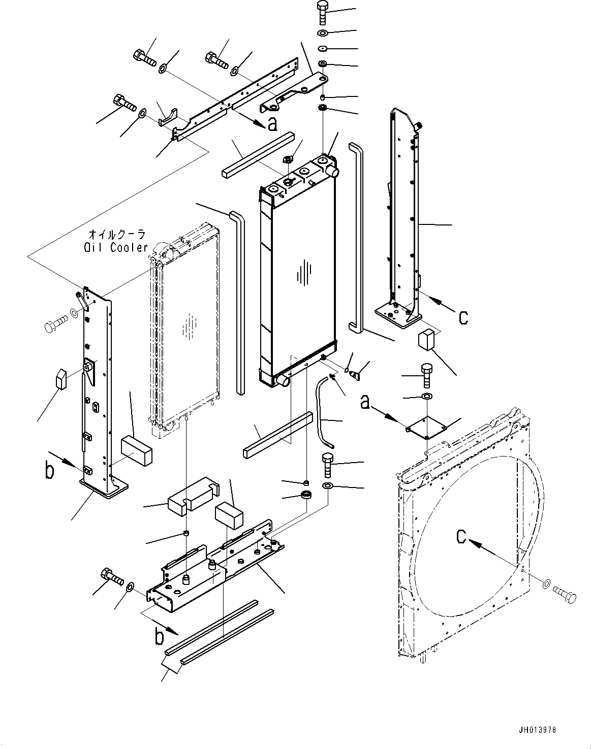 Komatsu parts book diagram for PC490LC-11 S/N 87001-UP: COOLING SYSTEM, RADIATOR(#85001-85152)