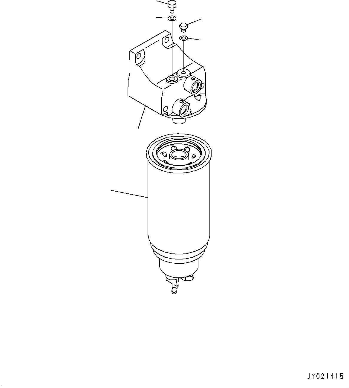 Komatsu parts book diagram for PC490LC-11 S/N 87001-UP: FUEL PIPING, INNER PARTS, FUEL PREFILTER(#85001-)
