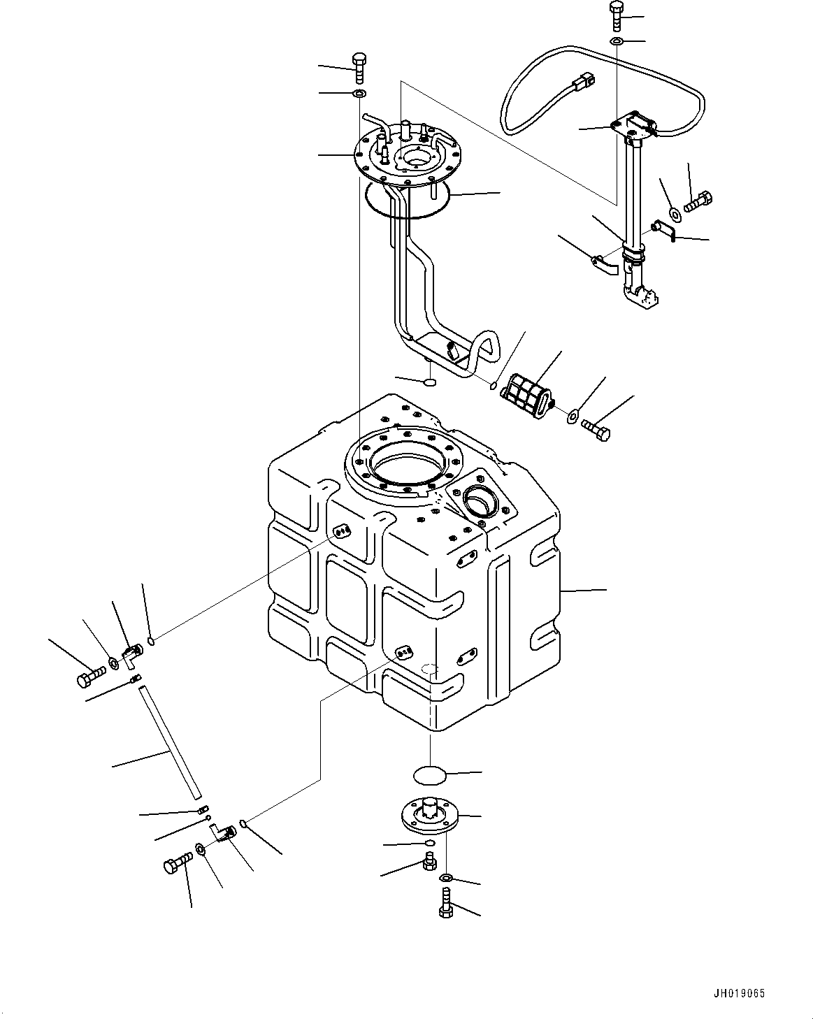 Komatsu parts book diagram for PC490LC-11 S/N 87001-UP: DEF TANK, TANK AND SENSOR(#85001-85769)