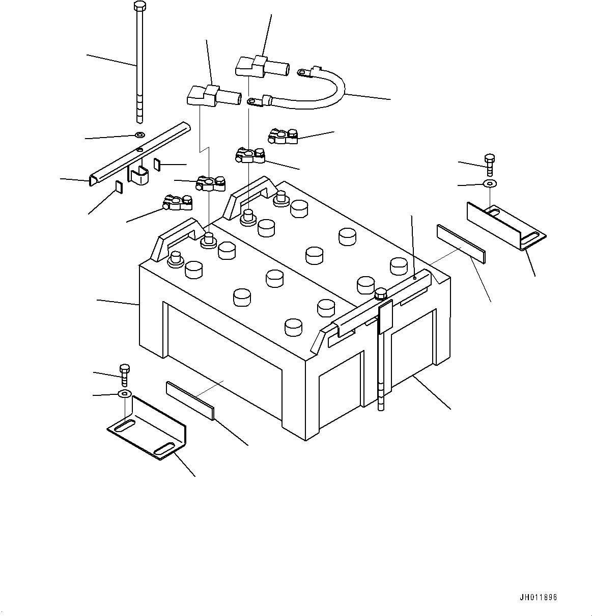 Komatsu parts book diagram for PC490LC-11 S/N 87001-UP: BATTERY, (#85001-)