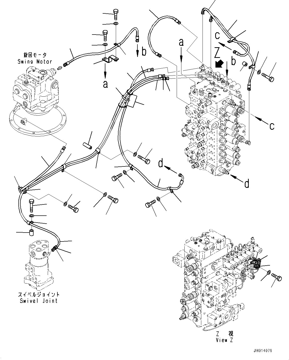 Komatsu parts book diagram for PC490LC-11 S/N 87001-UP: SOLENOID VALVE, PIPING(#87001-)