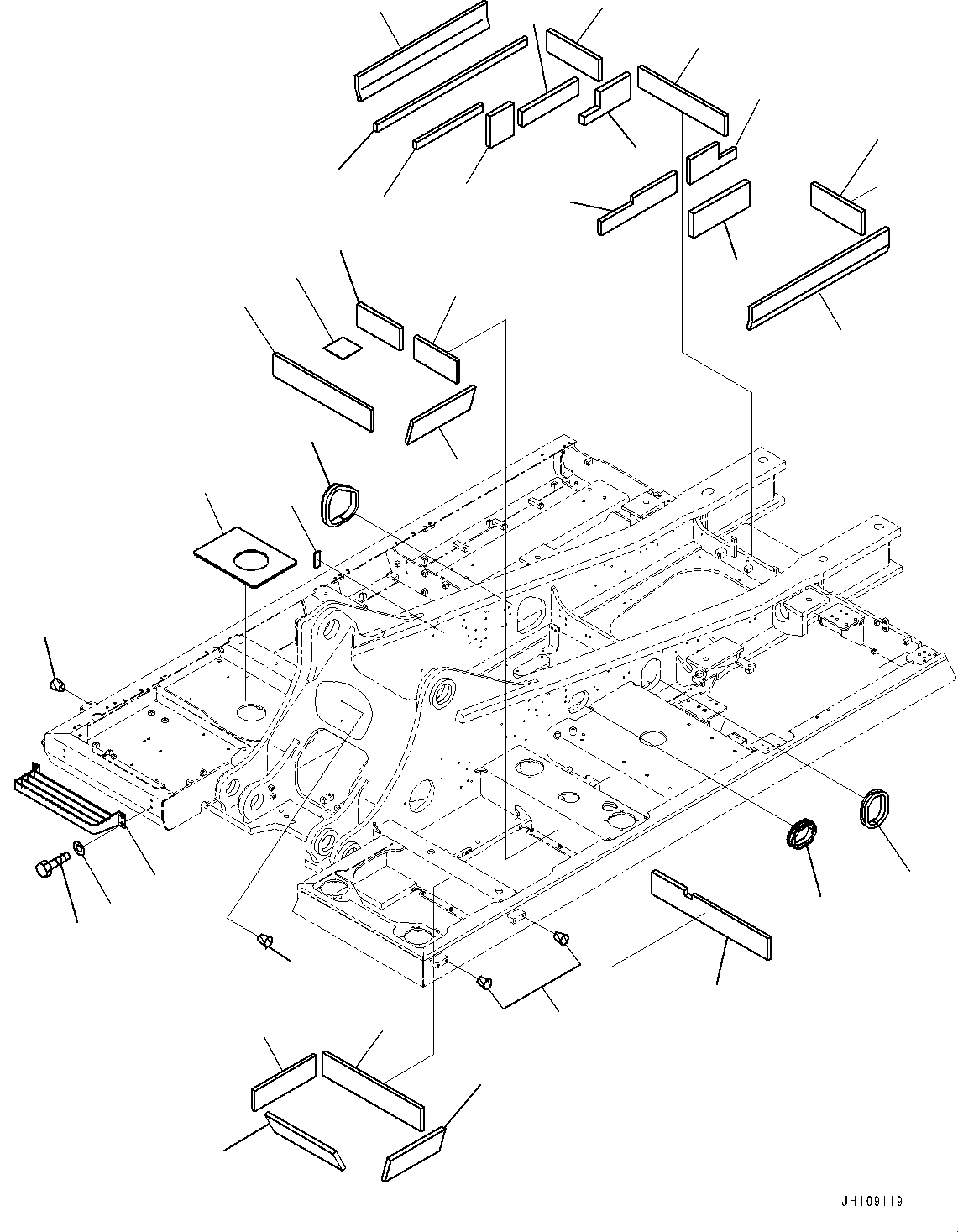 Komatsu parts book diagram for PC490LC-11 S/N 87001-UP: REVOLVING FRAME, SHEET(#86055-)