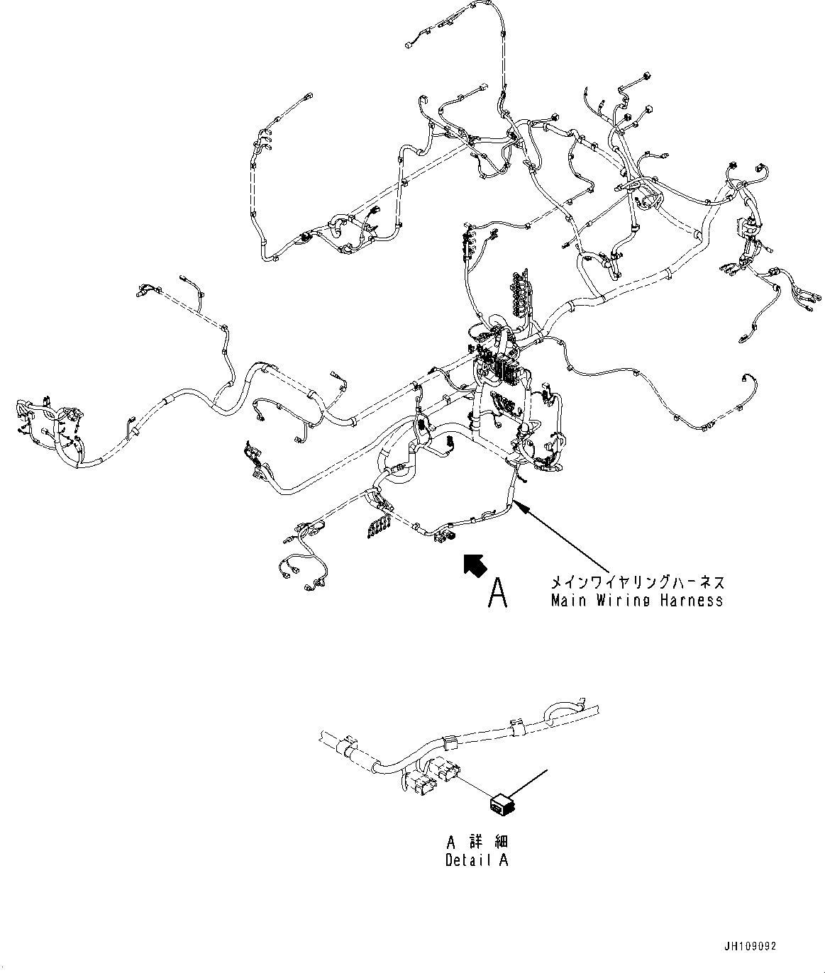 Komatsu parts book diagram for PC490LC-11 S/N 87001-UP: WIRING HARNESS, BLIND PARTS(#87001-)