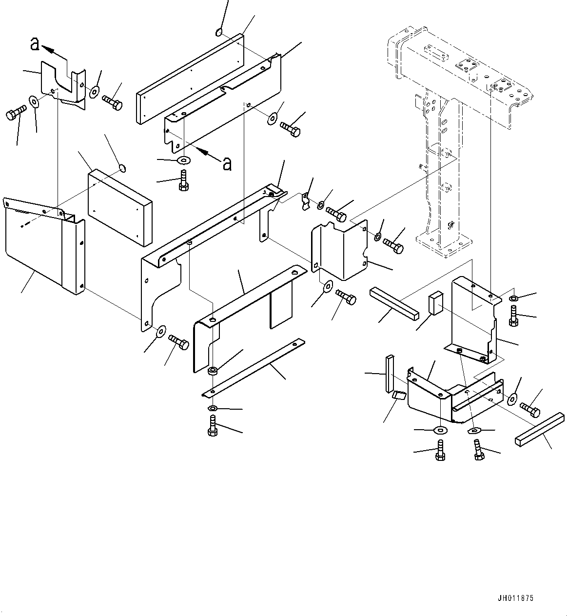 Komatsu parts book diagram for PC490LC-11 S/N 87001-UP: MACHINE CAB PARTITION, COVER (1/3)(#85001-)