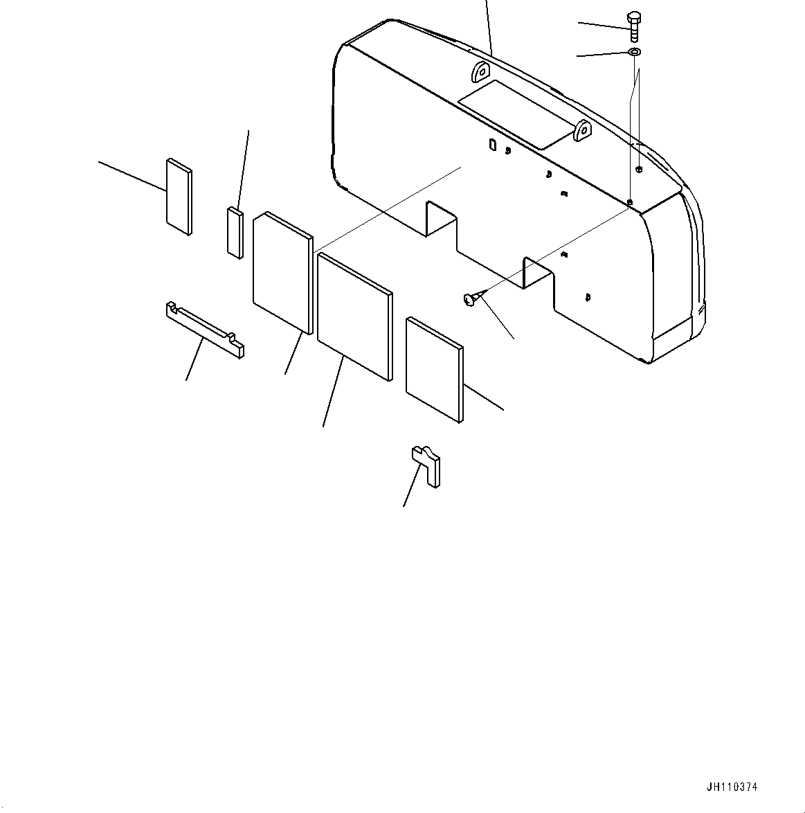 Komatsu parts book diagram for PC490LC-11 S/N 87001-UP: COUNTERWEIGHT, (9571KG)(#85840-)