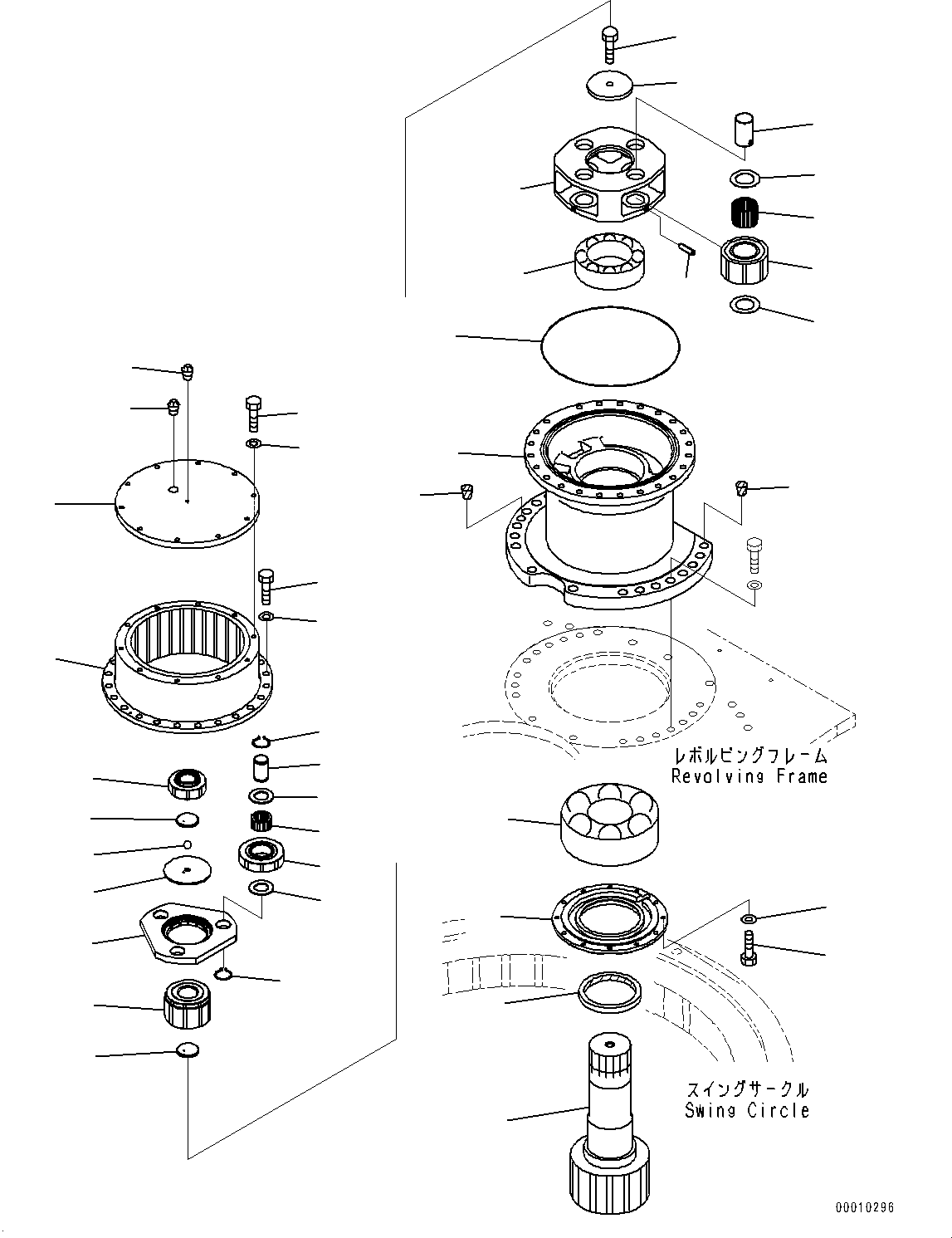 Komatsu parts book diagram for PC490LC-11 S/N 87001-UP: SWING MACHINERY AND MOTOR, (SUPPLY ONLY)(#85164-)