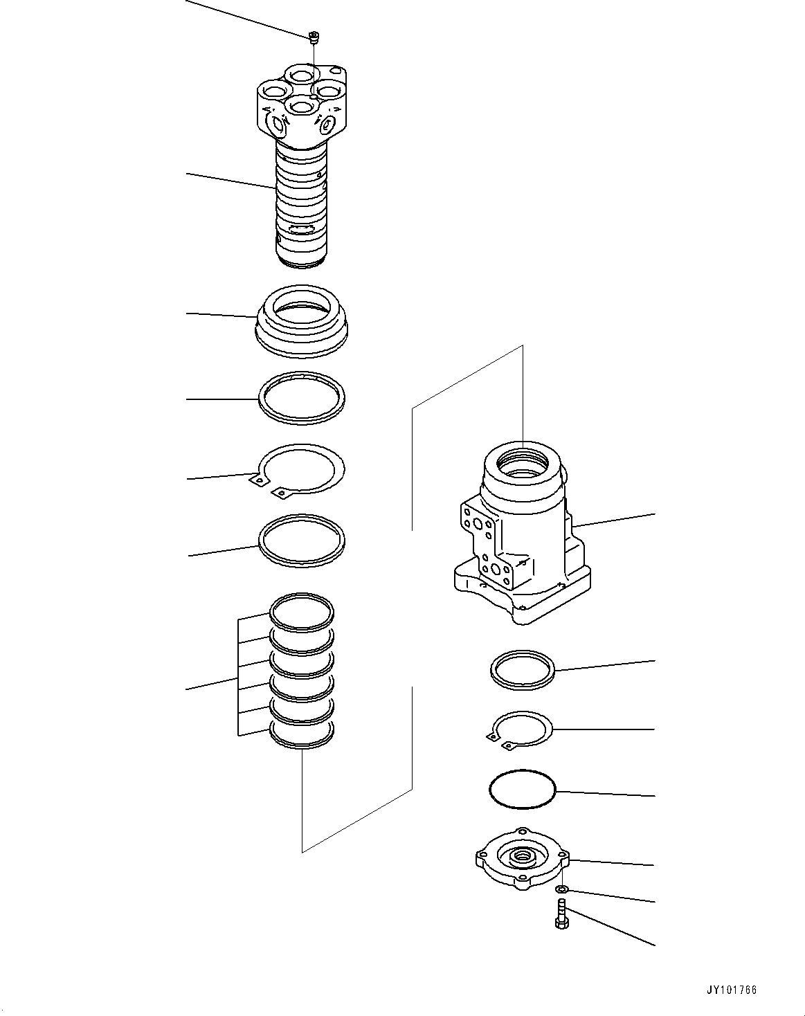 Komatsu parts book diagram for PC490LC-11 S/N 87001-UP: SWIVEL JOINT, INNER PARTS(#85432-)
