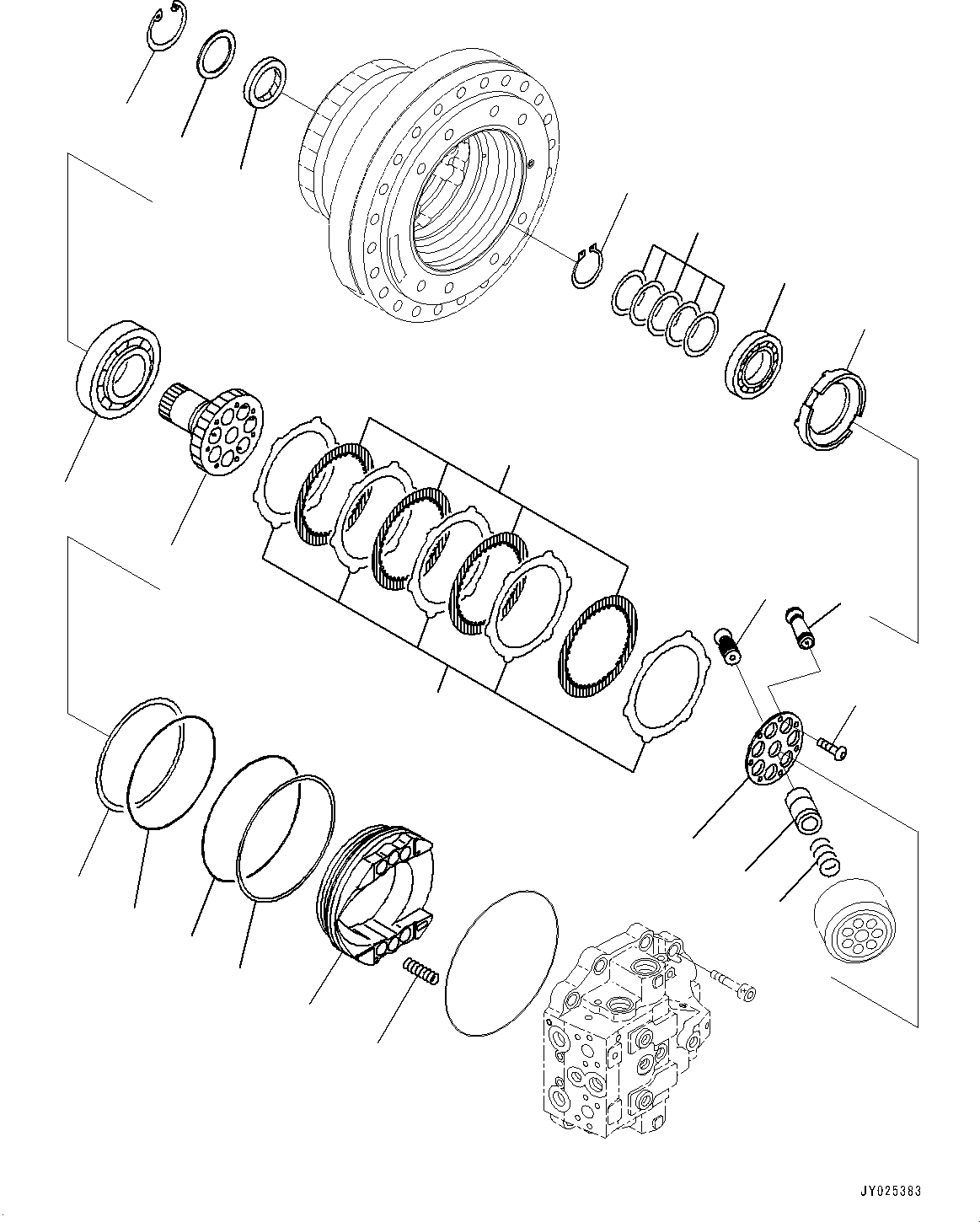 Komatsu parts book diagram for PC490LC-11 S/N 87001-UP: TRAVEL MOTOR AND FINAL DRIVE, INNER PARTS, TRAVEL MOTOR, R.H. (2/3)(#85814-)