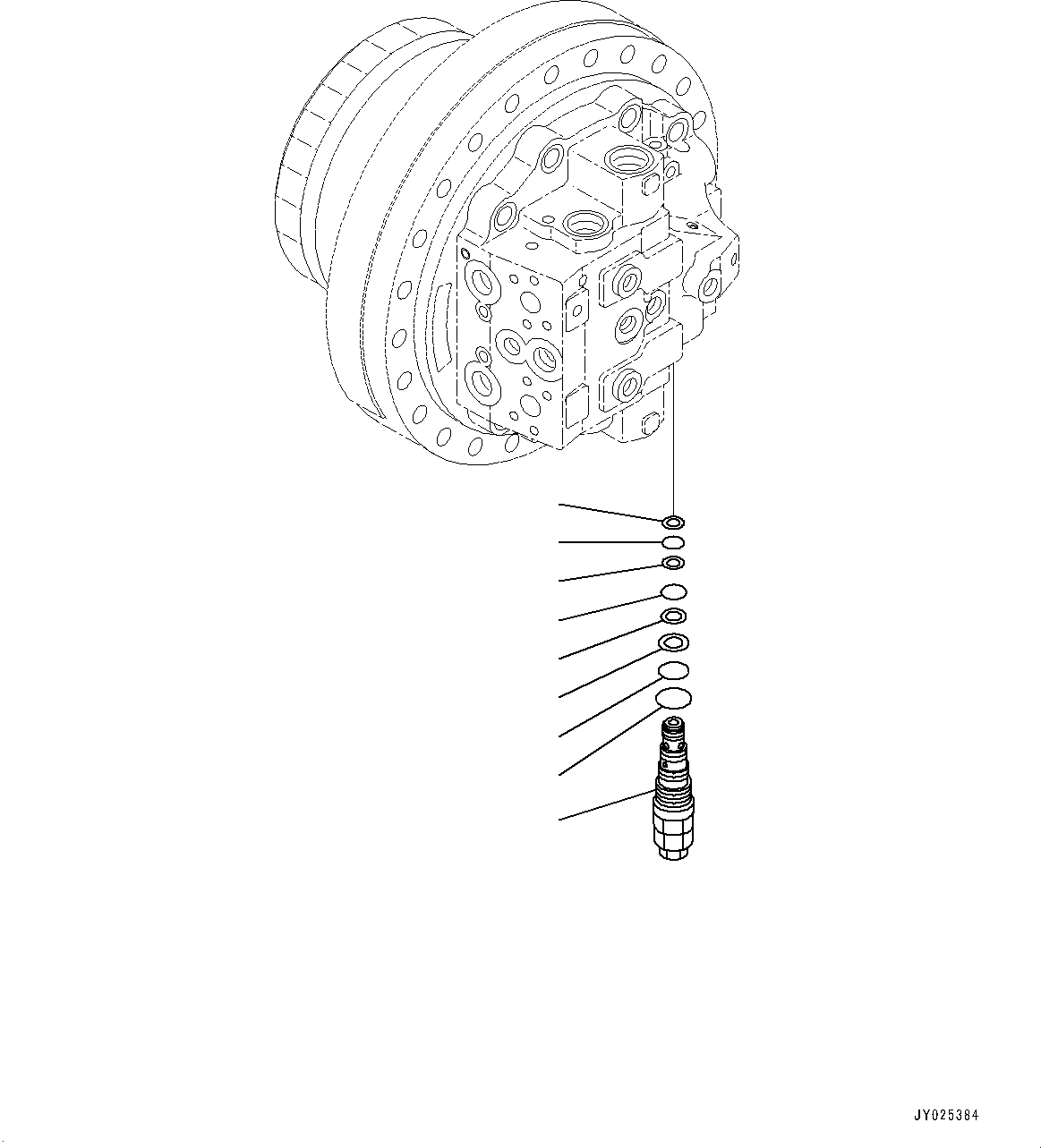 Komatsu parts book diagram for PC490LC-11 S/N 87001-UP: TRAVEL MOTOR AND FINAL DRIVE, INNER PARTS, TRAVEL MOTOR, R.H. (3/3)(#85814-)