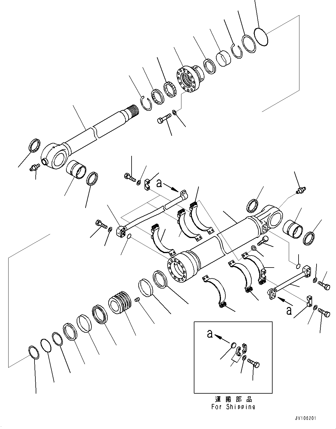 Komatsu parts book diagram for PC490LC-11 S/N 87001-UP: ARM, INNER PARTS, BUCKET CYLINDER(#85733-)