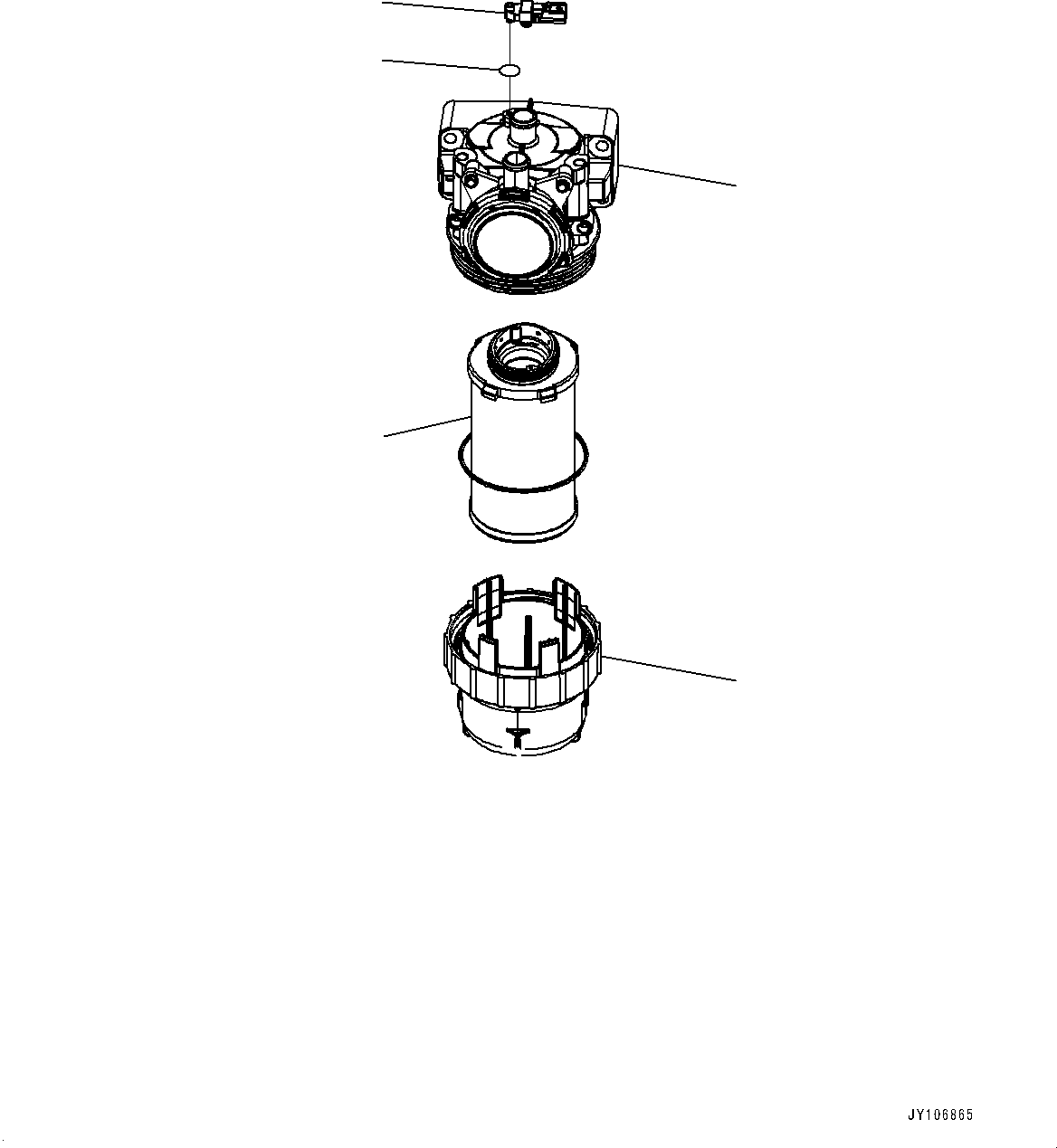 Komatsu parts book diagram for D61PX-24 S/N 48001-UP: KOMATSU CLOSED CRANKCASE VENTILATION (KCCV) PIPING, KOMATSU CLOSED CRANKCASE VENTILATION (KCCV)(#41326-)