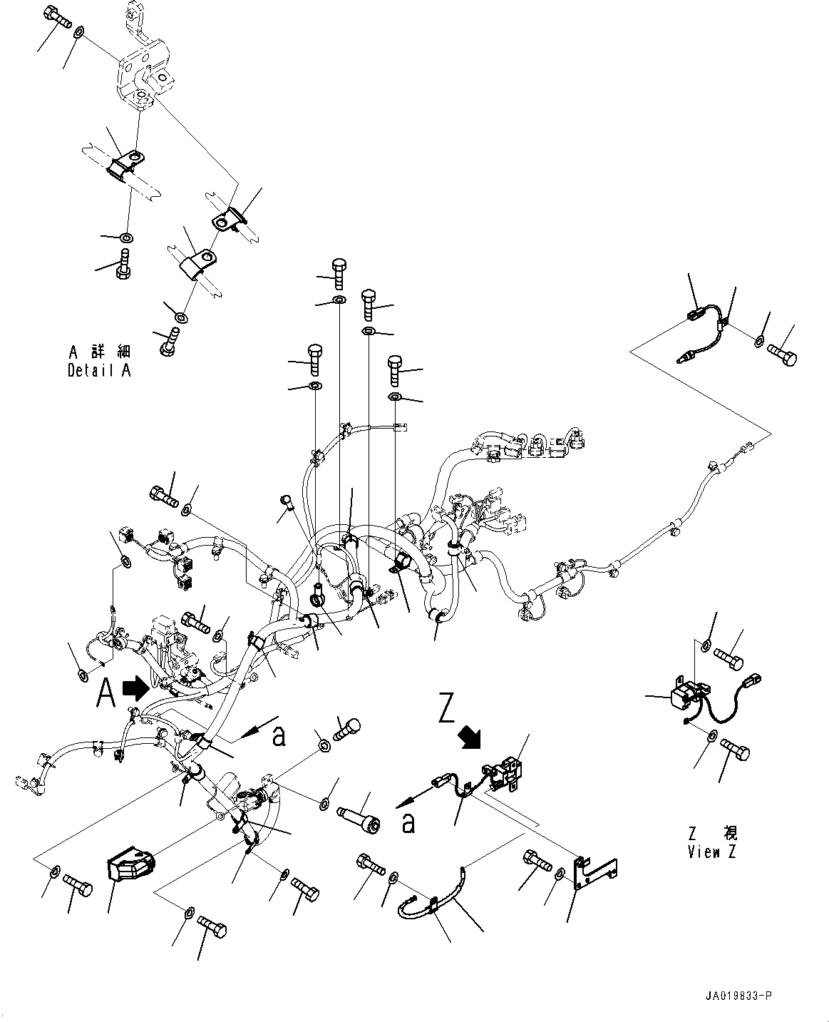 Komatsu parts book diagram for D61PX-24 S/N 48001-UP: ENGINE WIRING HARNESS, STARTING SWITCH(#46272-)