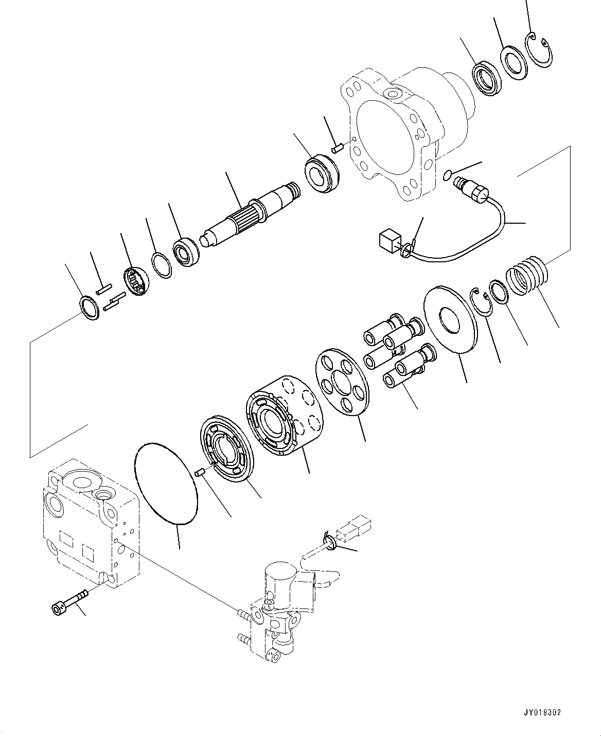 Komatsu parts book diagram for D61PX-24 S/N 48001-UP: COOLING SYSTEM, FAN MOTOR (2/2)(#40001-)
