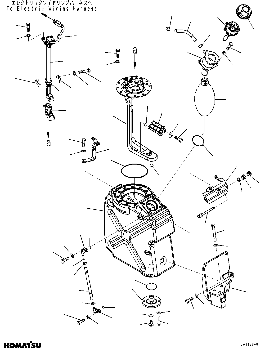 Komatsu parts book diagram for D61PX-24 S/N 48001-UP: DEF TANK, (#46494-)