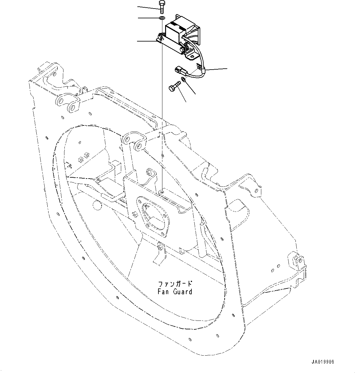 Komatsu parts book diagram for D61PX-24 S/N 48001-UP: BACKUP ALARM, (#40001-)