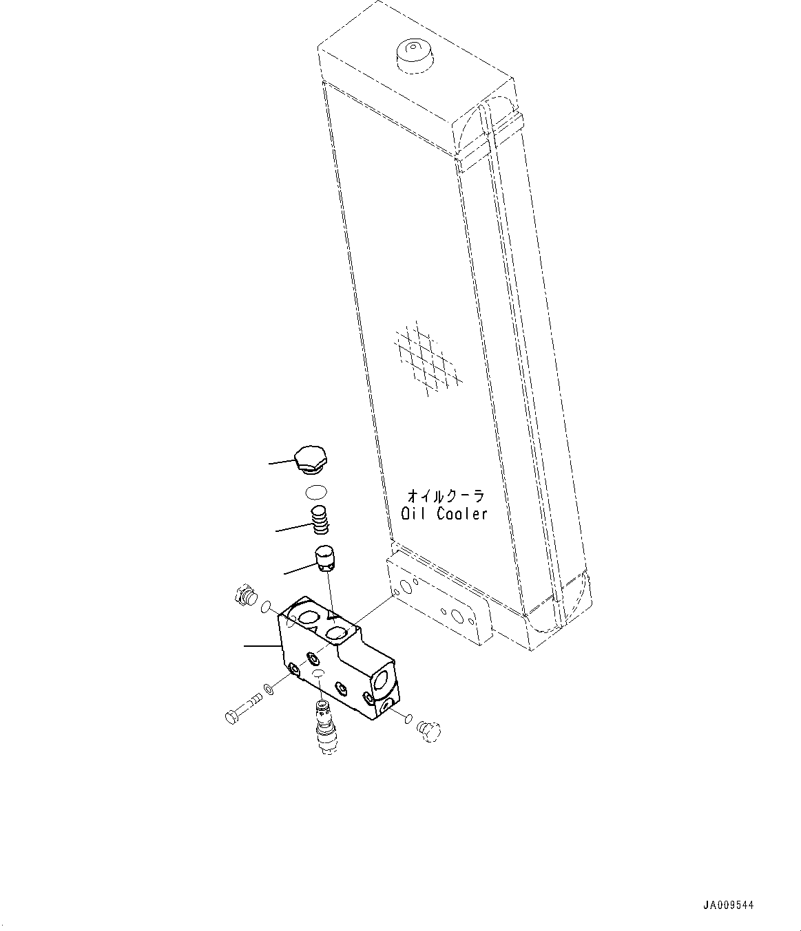 Komatsu parts book diagram for D61PX-24 S/N 48001-UP: PROPORTIONAL PRESSURE CONTROL (PPC) PIPING, BYPASS VALVE(#45001-)