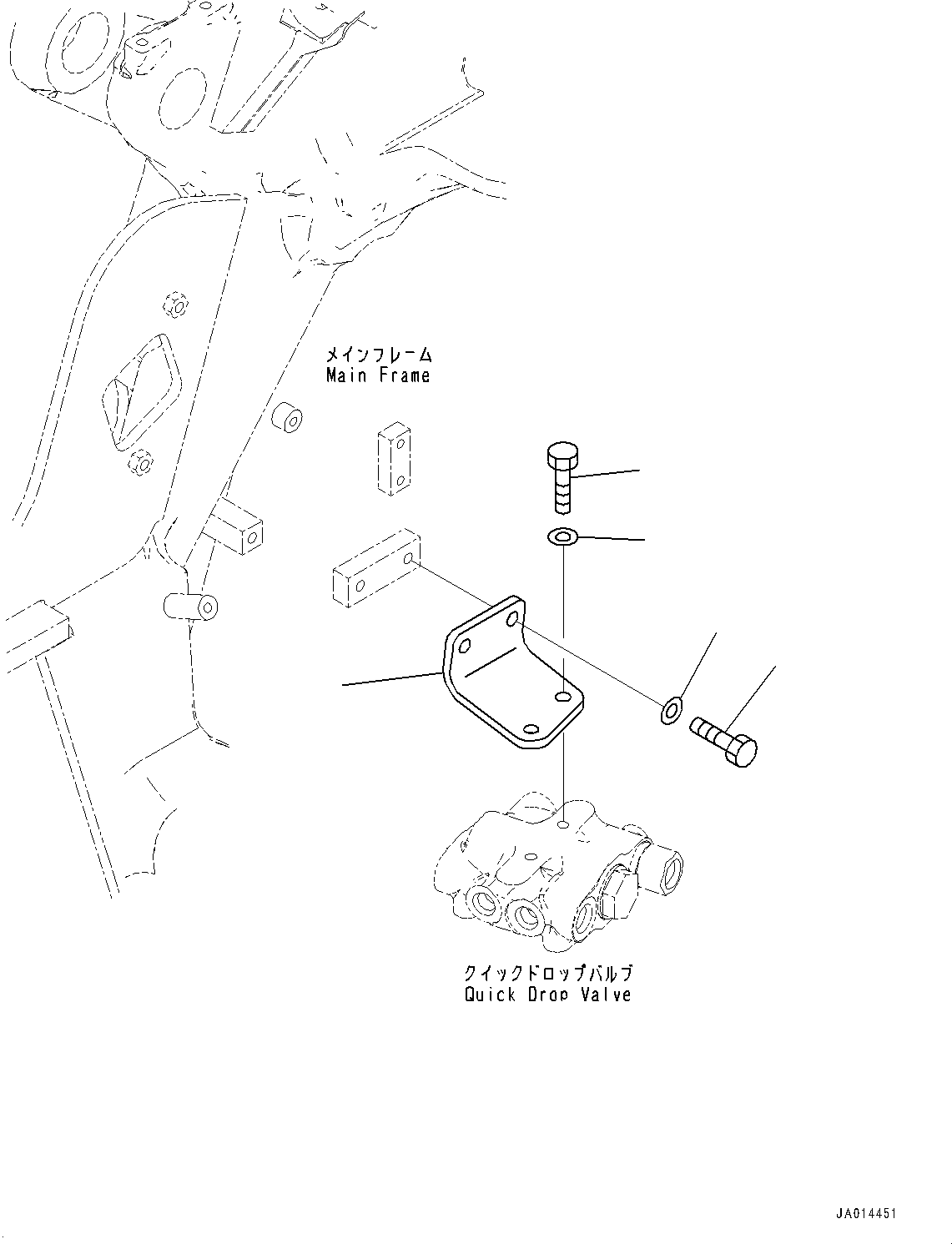 Komatsu parts book diagram for D61PX-24 S/N 48001-UP: LIFT CYLINDER PIPING, PLATE(#40001-)