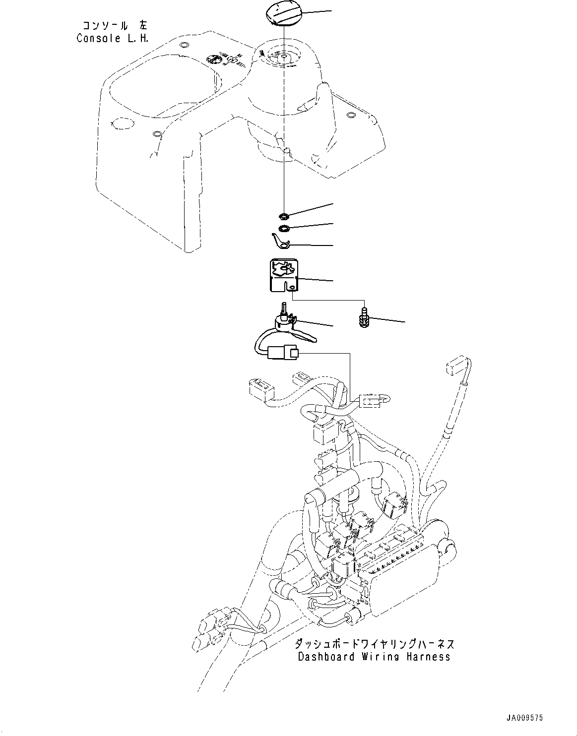 Komatsu parts book diagram for D61PX-24 S/N 48001-UP: CAB, POTENTIOMETER(#46272-)