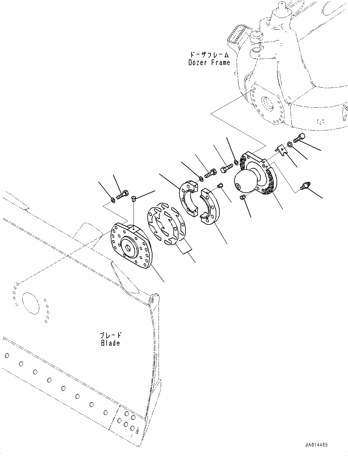 Komatsu parts book diagram for D61PX-24 S/N 48001-UP: LINK, TRUNNION(#40001-)